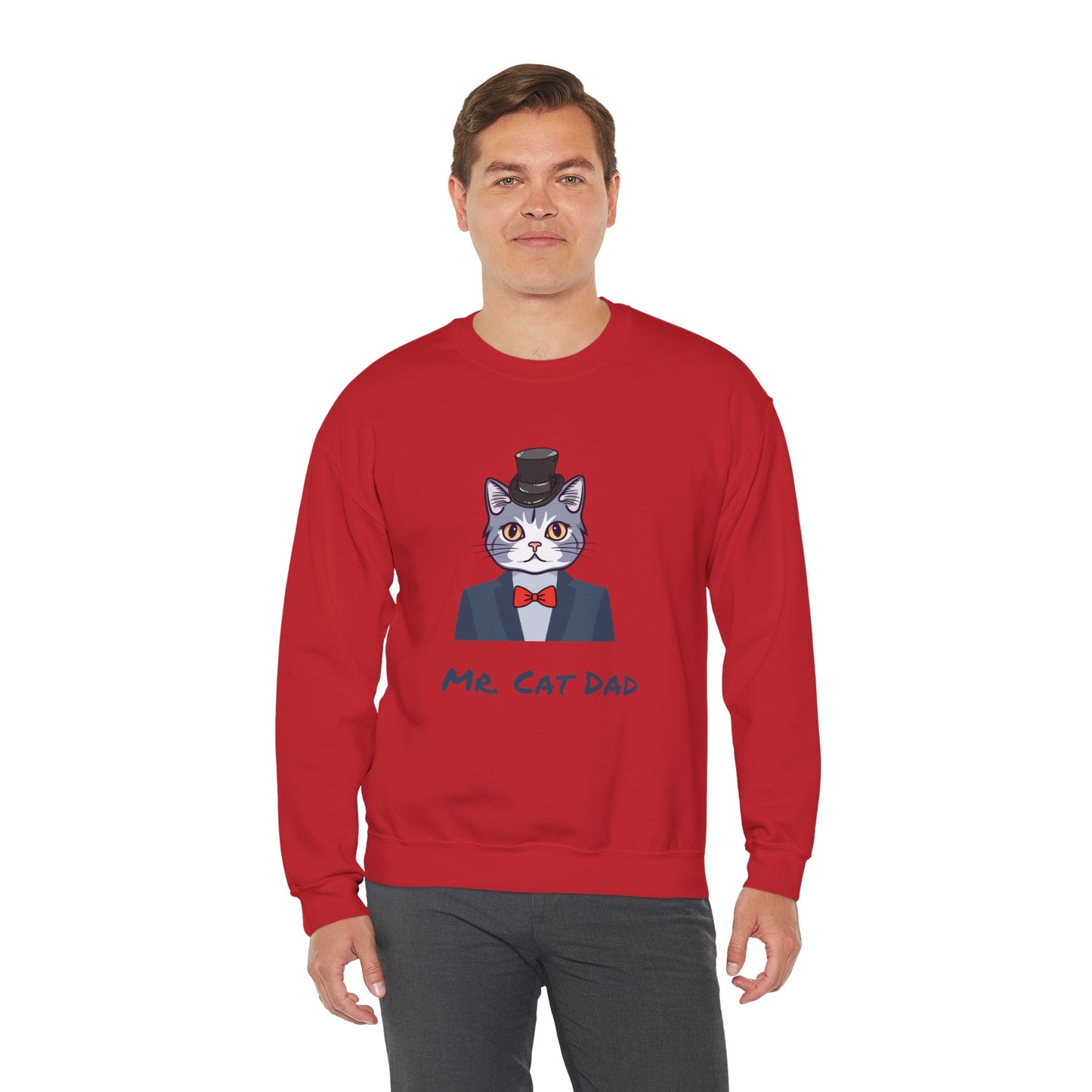 Mr. Cat Dad Sweatshirt – Logo Crew Neck for Cat Lovers