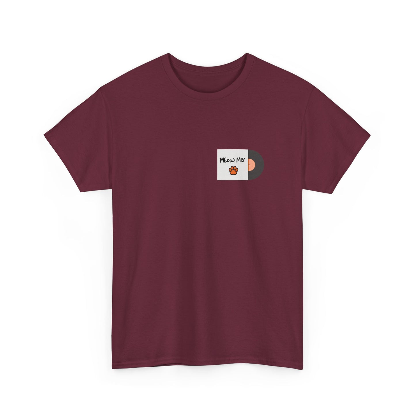 Meow Mix T-Shirt – Cat on Record Player Music Tee