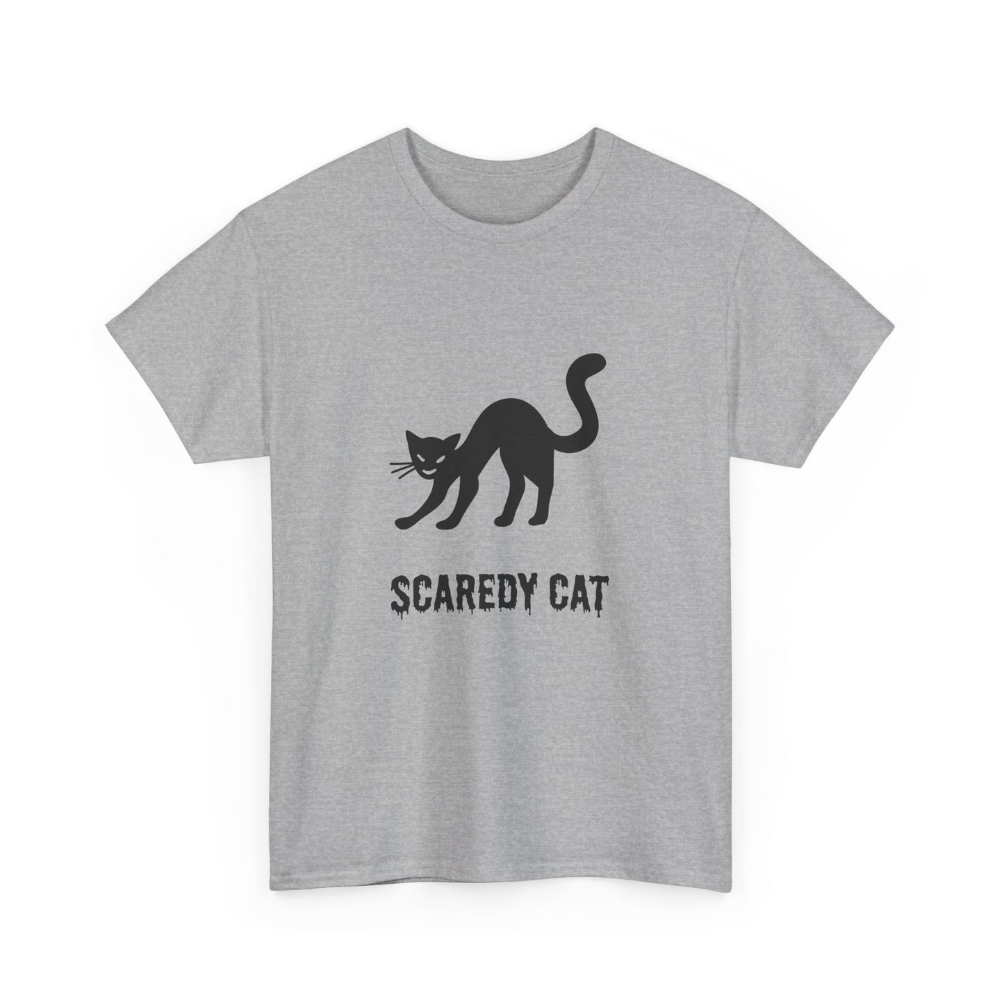 Scaredy Cat T-Shirt – Playful Cat Graphic Tee