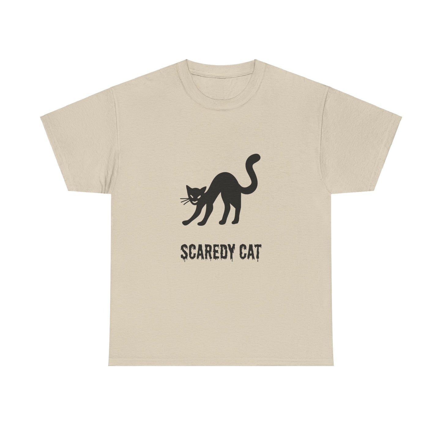 Scaredy Cat T-Shirt – Playful Cat Graphic Tee