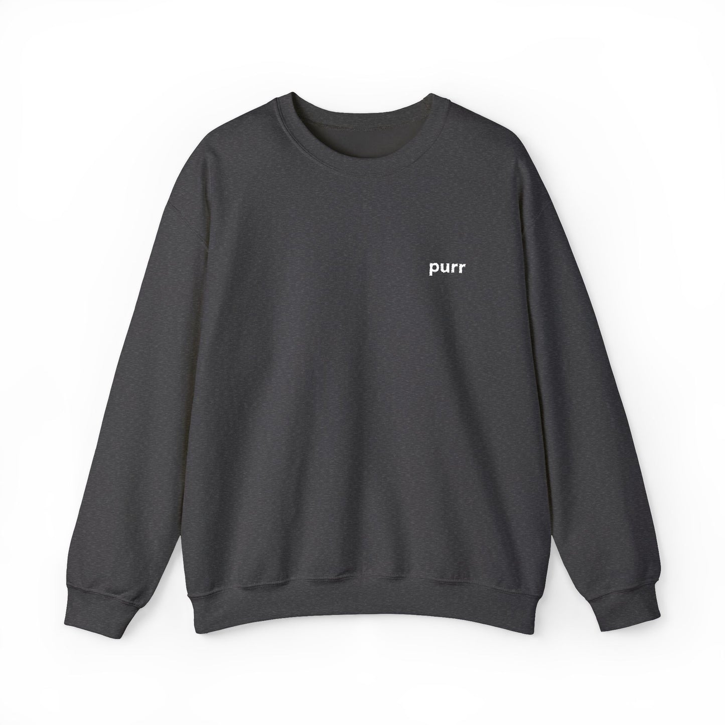 Purr Sweatshirt – Playful Embroidered Text Crew Neck
