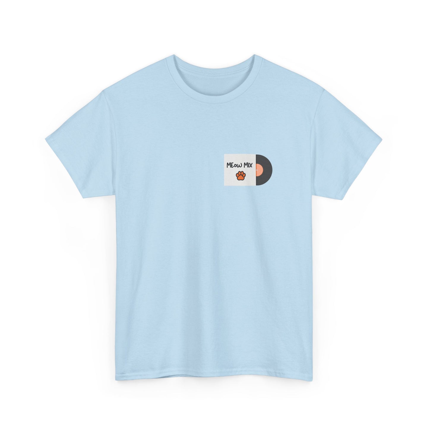 Meow Mix T-Shirt – Cat on Record Player Music Tee