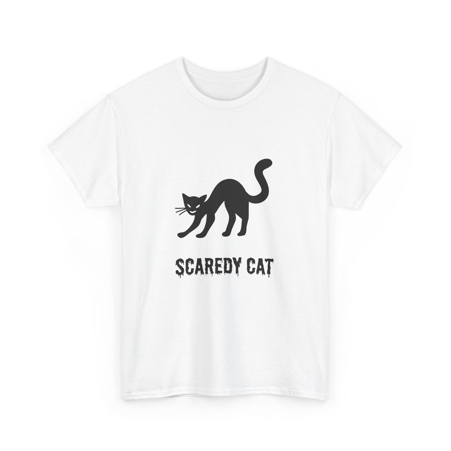 Scaredy Cat T-Shirt – Playful Cat Graphic Tee