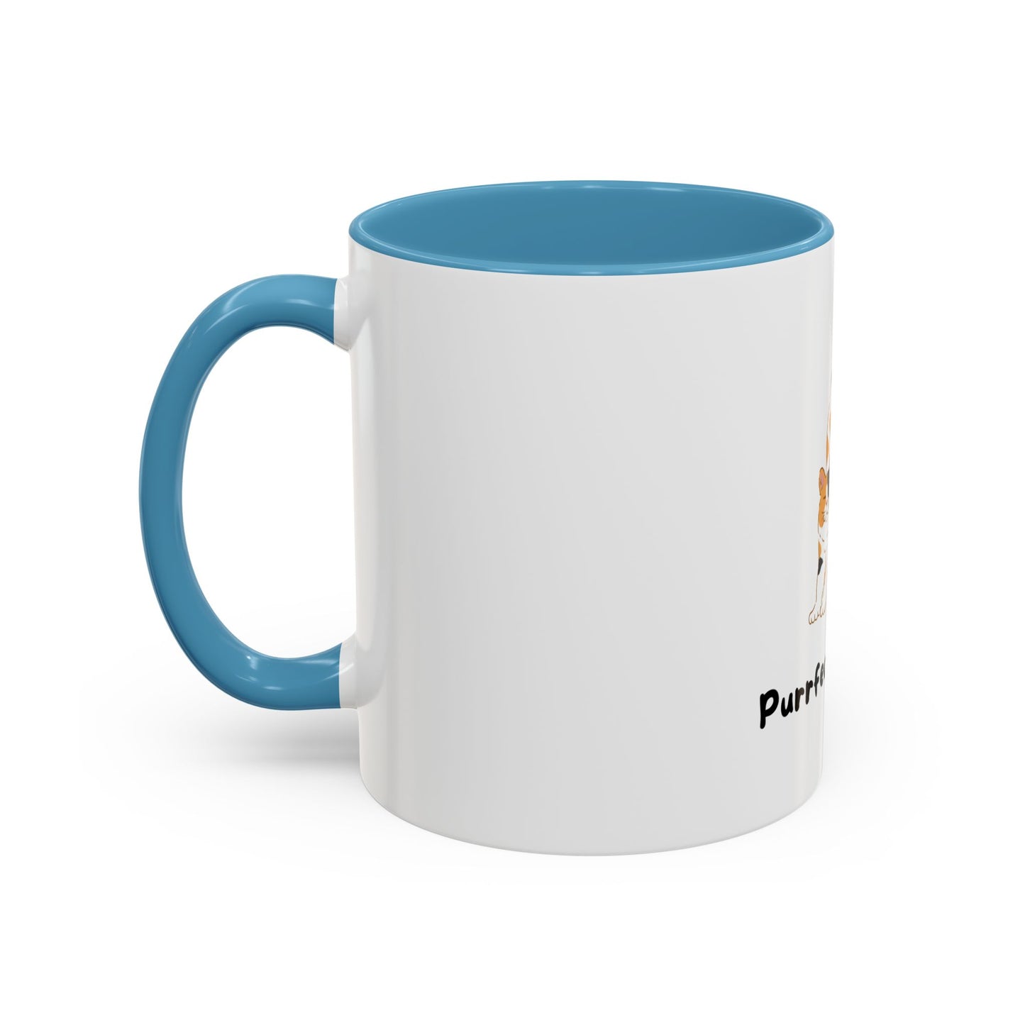 Purrfect Morning Cat Mug – Two-Tone Coffee Cup for Cat Lovers