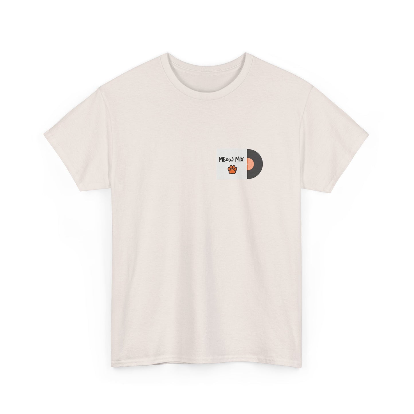 Meow Mix T-Shirt – Cat on Record Player Music Tee