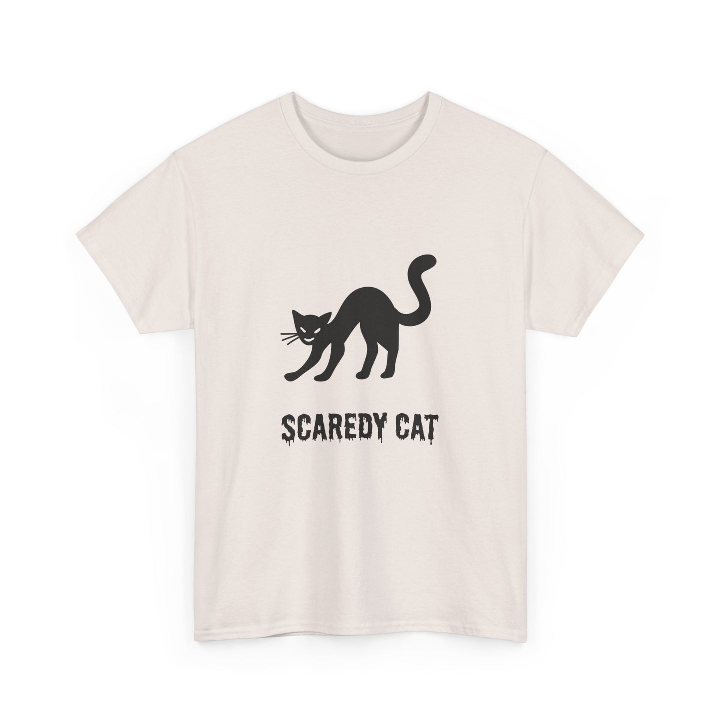 Scaredy Cat T-Shirt – Playful Cat Graphic Tee