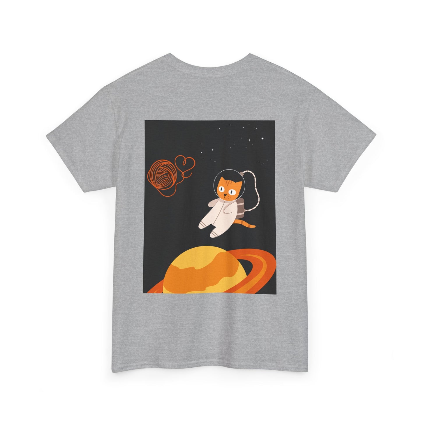 Lost in the Galaxy T-Shirt – Floating Space Cat Yarn Tee
