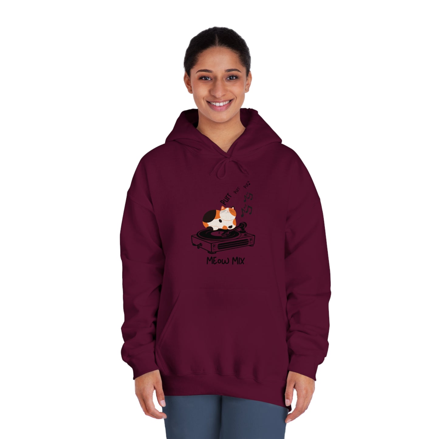 Meow Mix Hoodie – Cat + Music Lover Sweatshirt