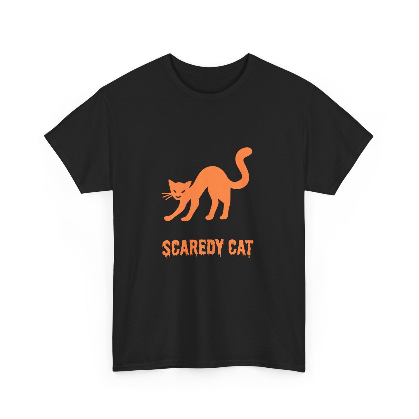 Scaredy Cat T-Shirt – Playful Cat Graphic Tee