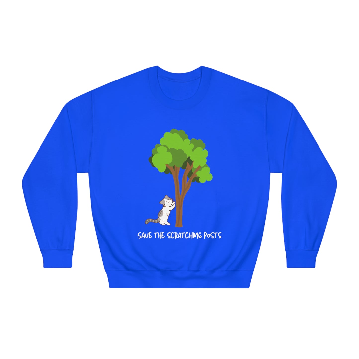 Tree Scratcher Sweatshirt – Cat & Tree Earth Day Crew Neck