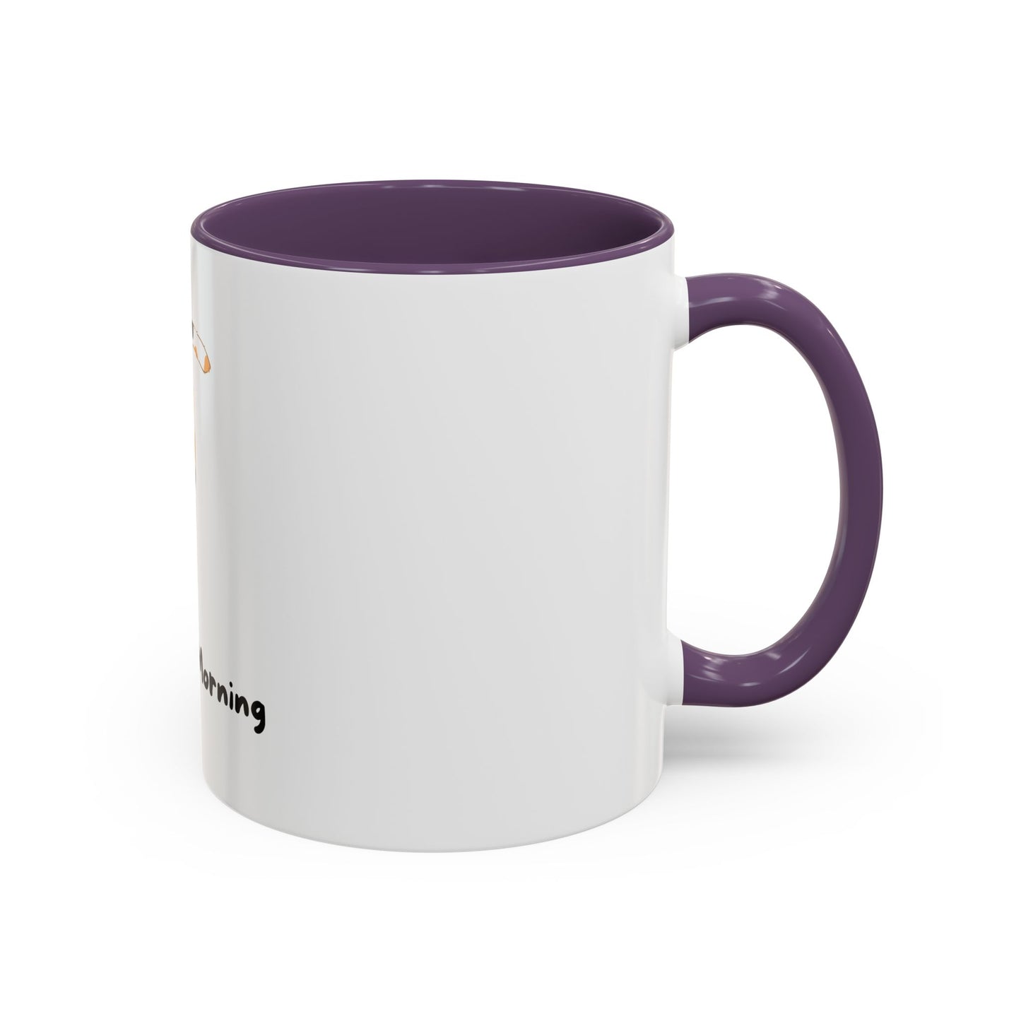 Purrfect Morning Cat Mug – Two-Tone Coffee Cup for Cat Lovers