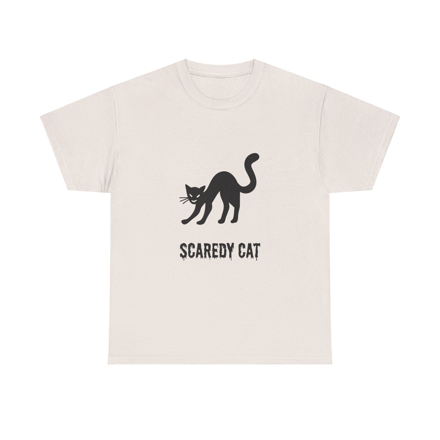 Scaredy Cat T-Shirt – Playful Cat Graphic Tee