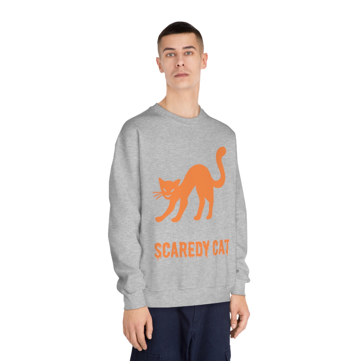Scaredy Cat Sweatshirt – Arched Back Cat Crew Neck