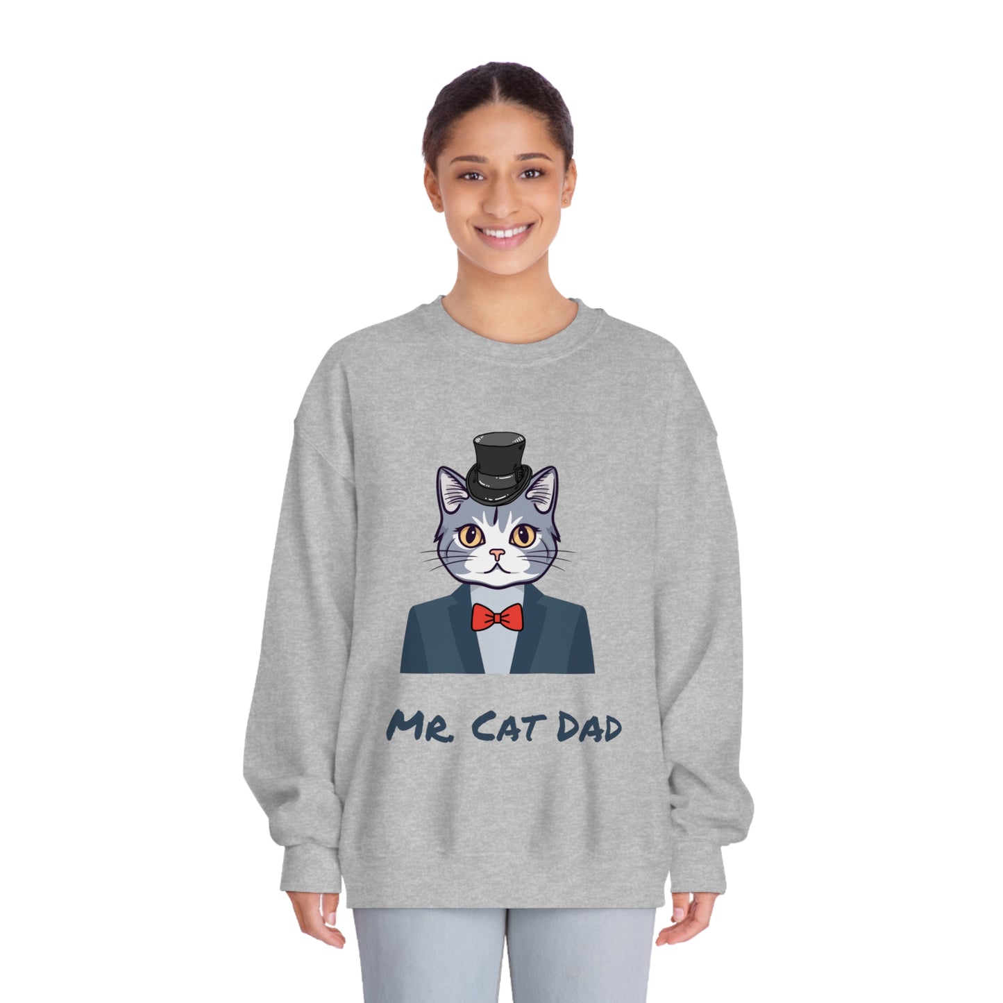 Mr. Cat Dad Sweatshirt – Logo Crew Neck for Cat Lovers