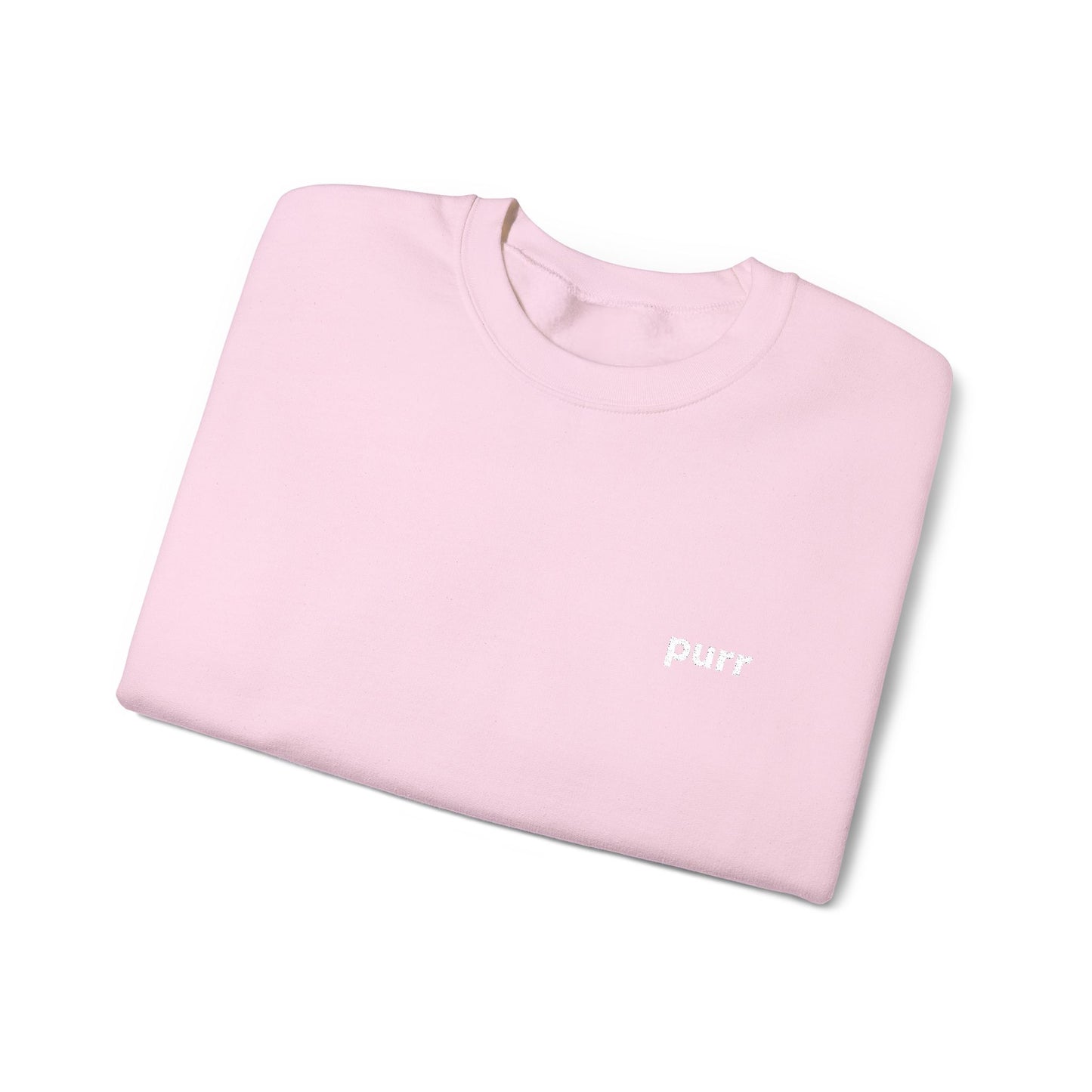 Purr Sweatshirt – Playful Embroidered Text Crew Neck