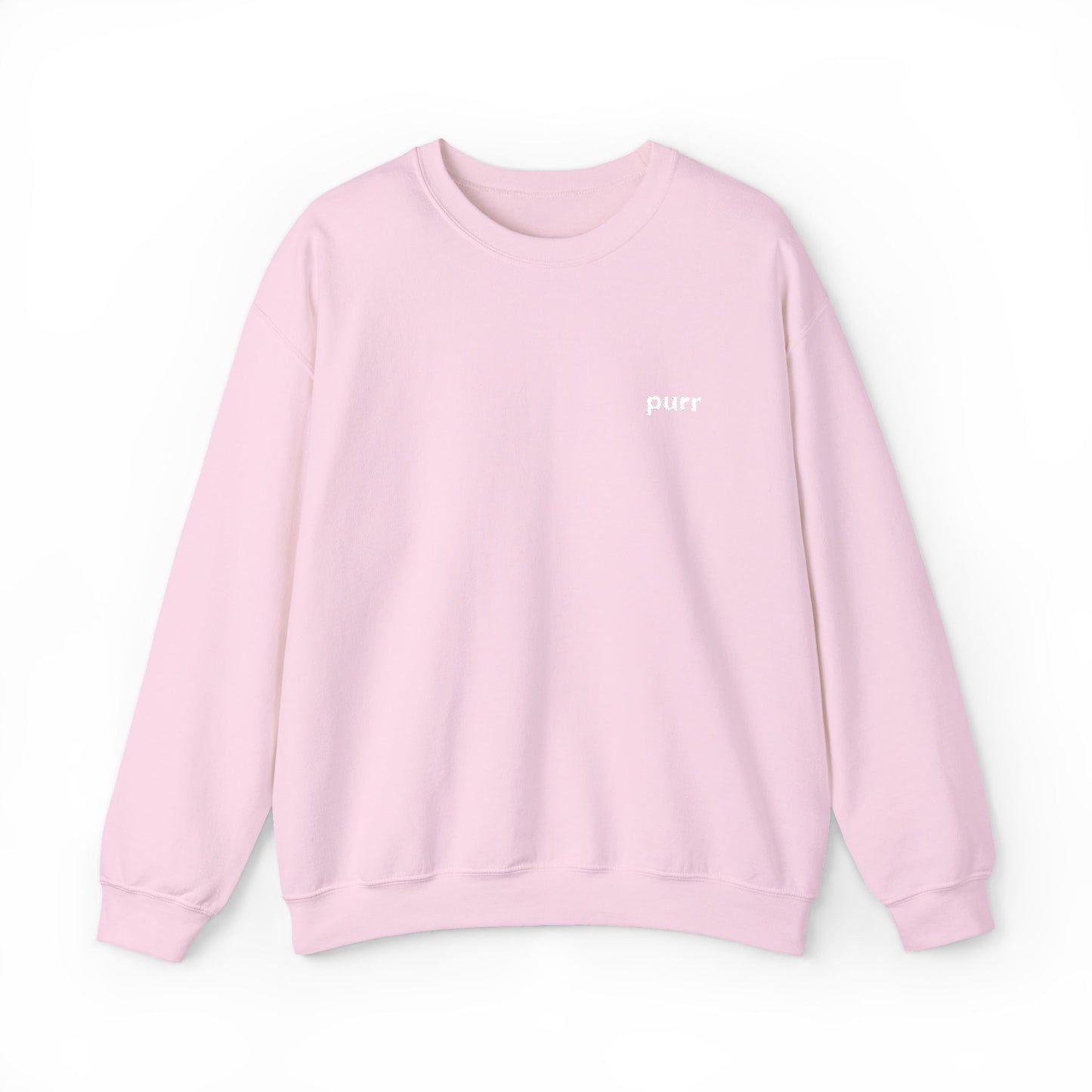 Purr Sweatshirt – Playful Embroidered Text Crew Neck