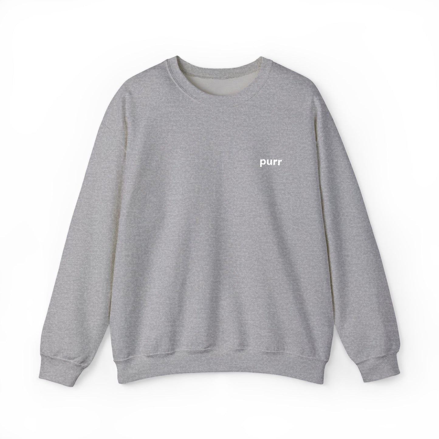 Purr Sweatshirt – Playful Embroidered Text Crew Neck