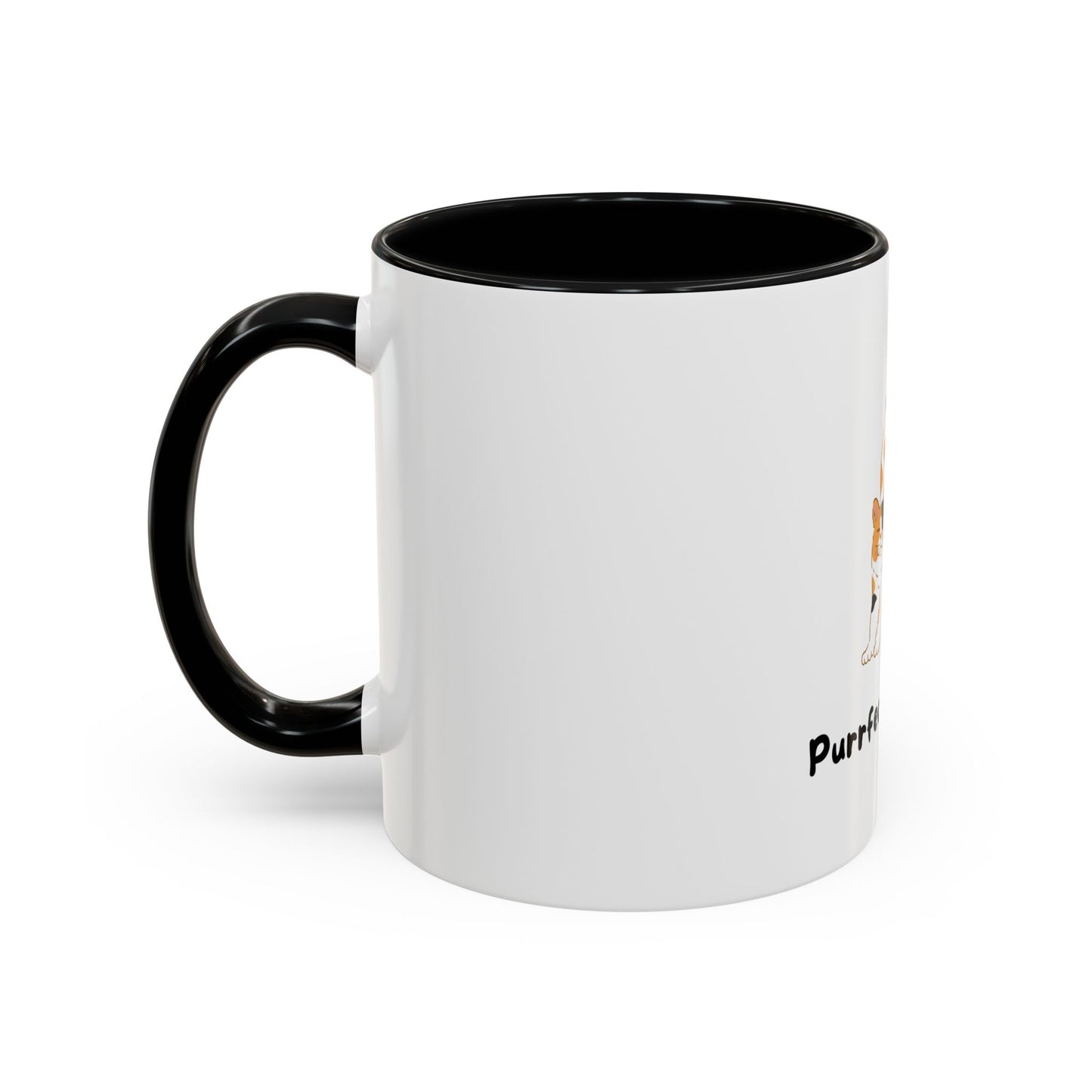 Purrfect Morning Cat Mug – Two-Tone Coffee Cup for Cat Lovers