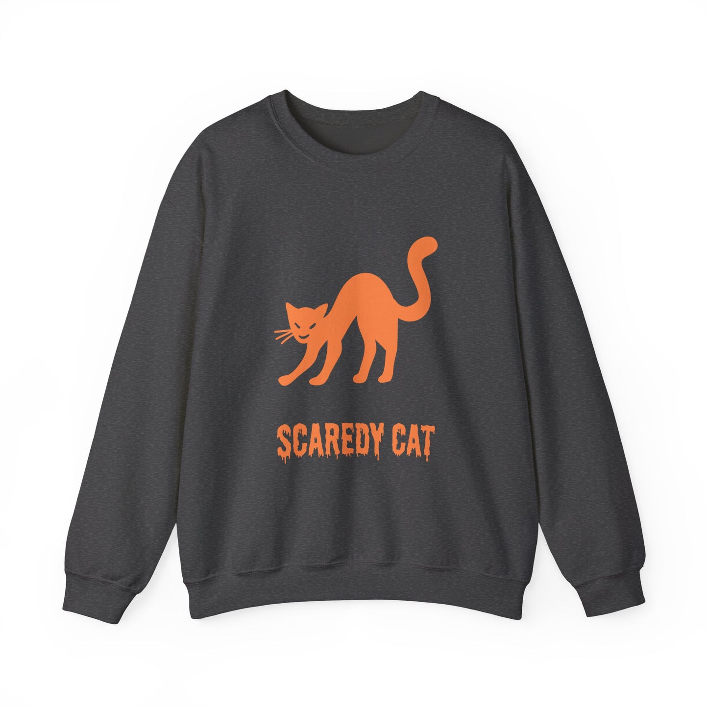 Scaredy Cat Sweatshirt – Arched Back Cat Crew Neck