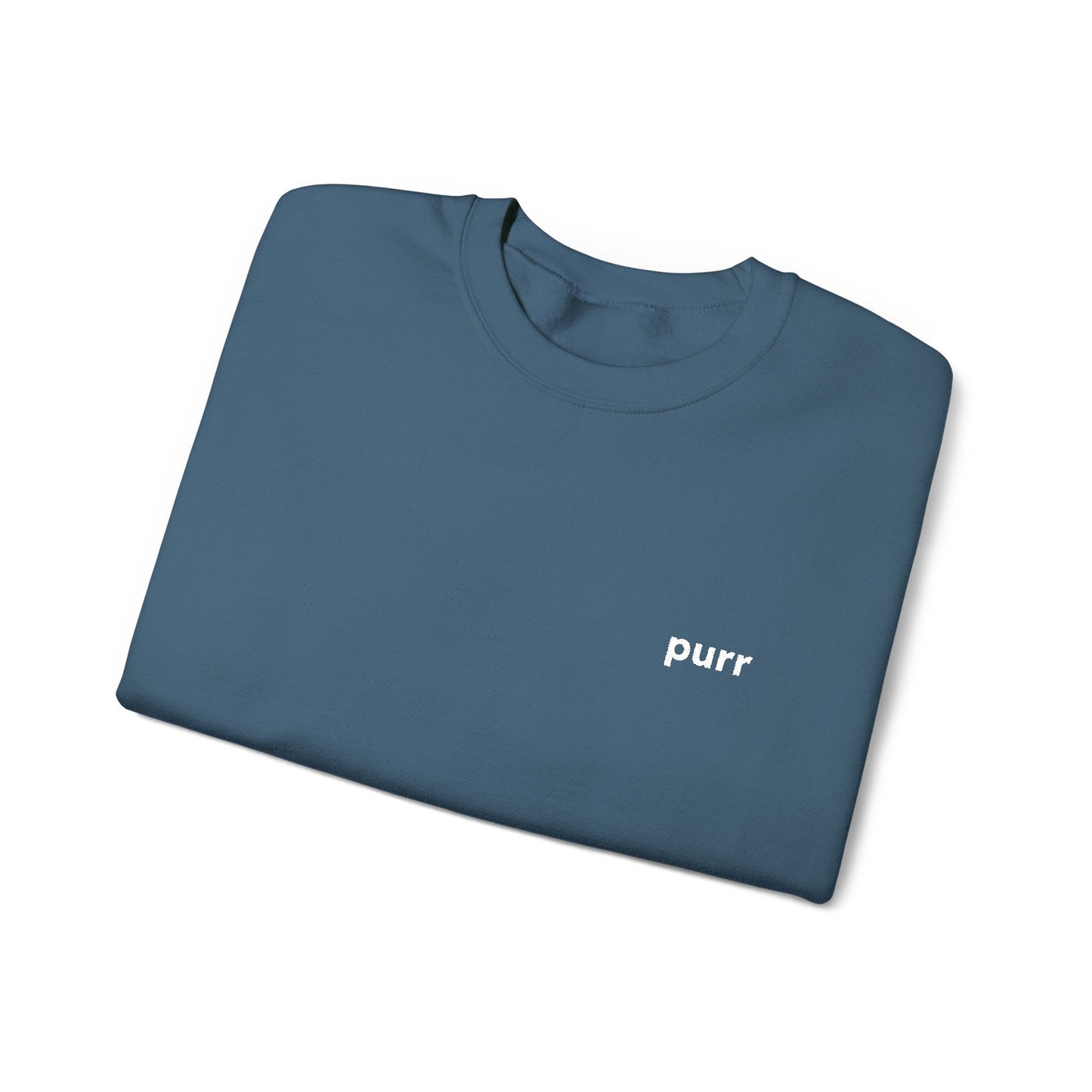 Purr Sweatshirt – Playful Embroidered Text Crew Neck