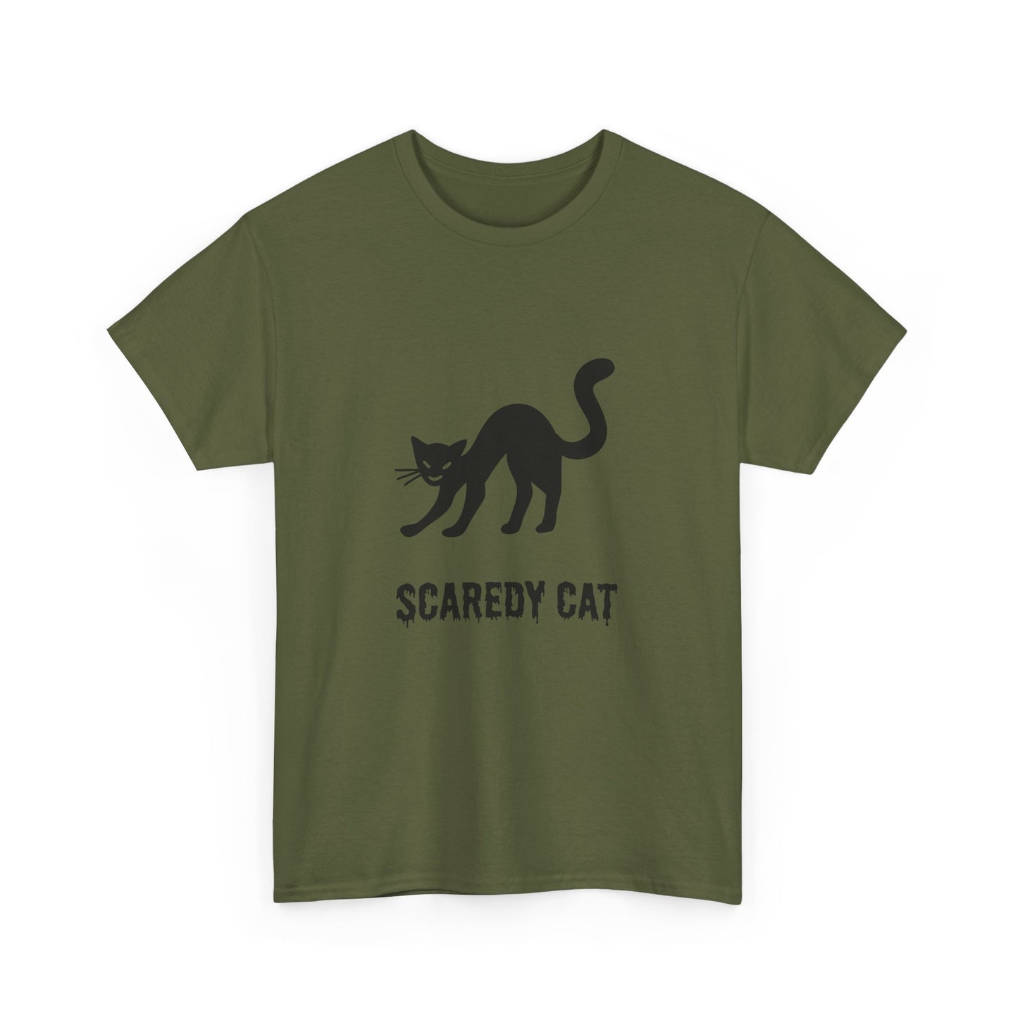 Scaredy Cat T-Shirt – Playful Cat Graphic Tee