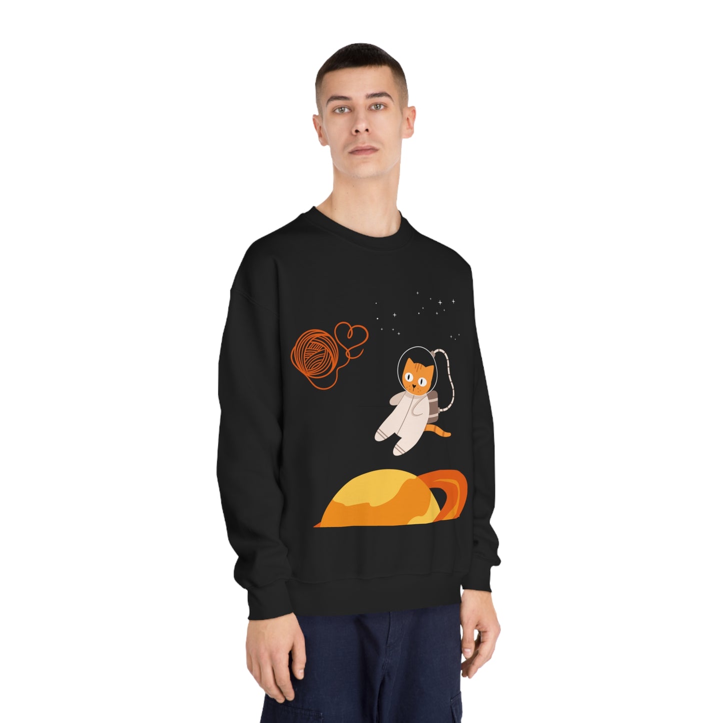 Lost in the Galaxy Sweatshirt – Cat in Space Crew Neck
