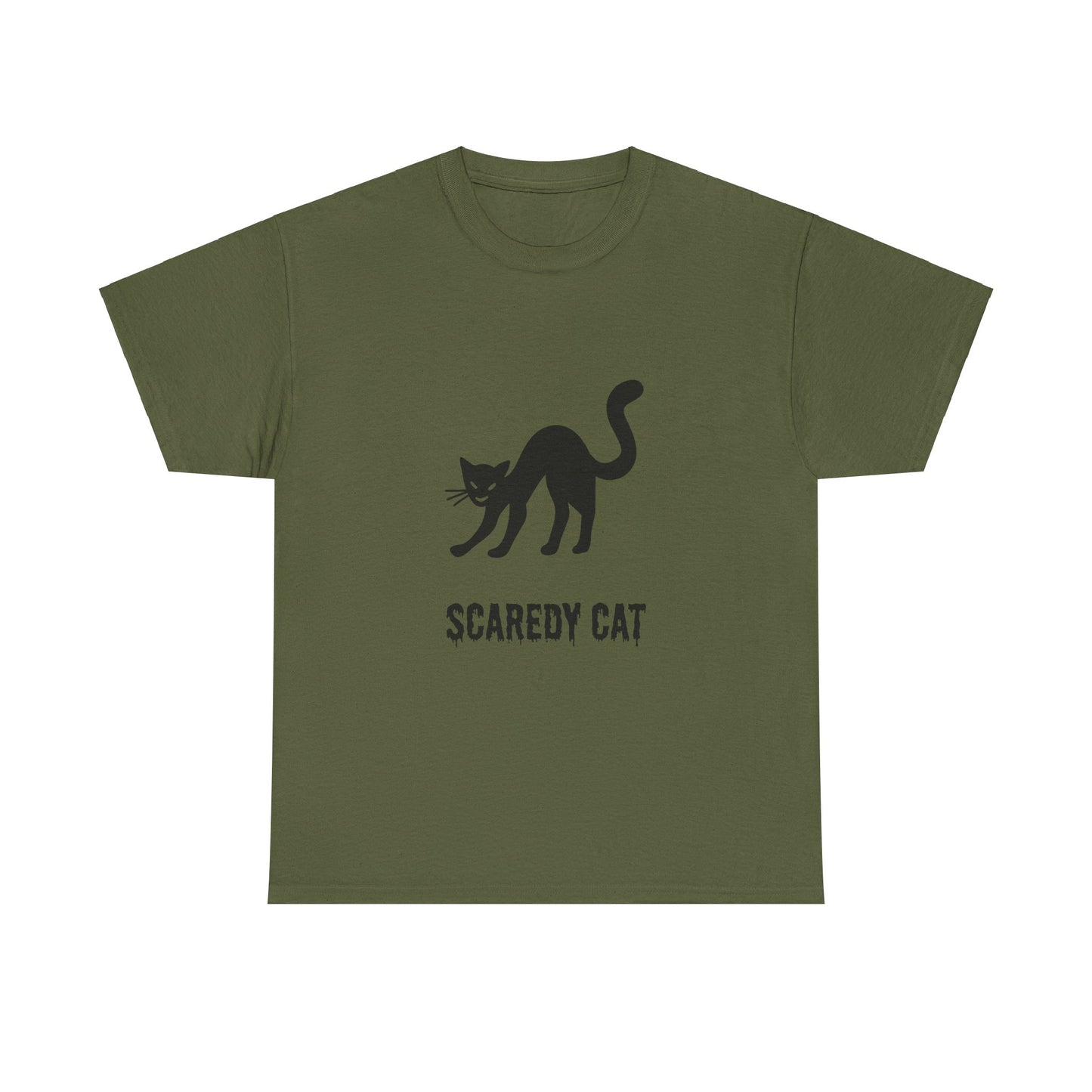 Scaredy Cat T-Shirt – Playful Cat Graphic Tee