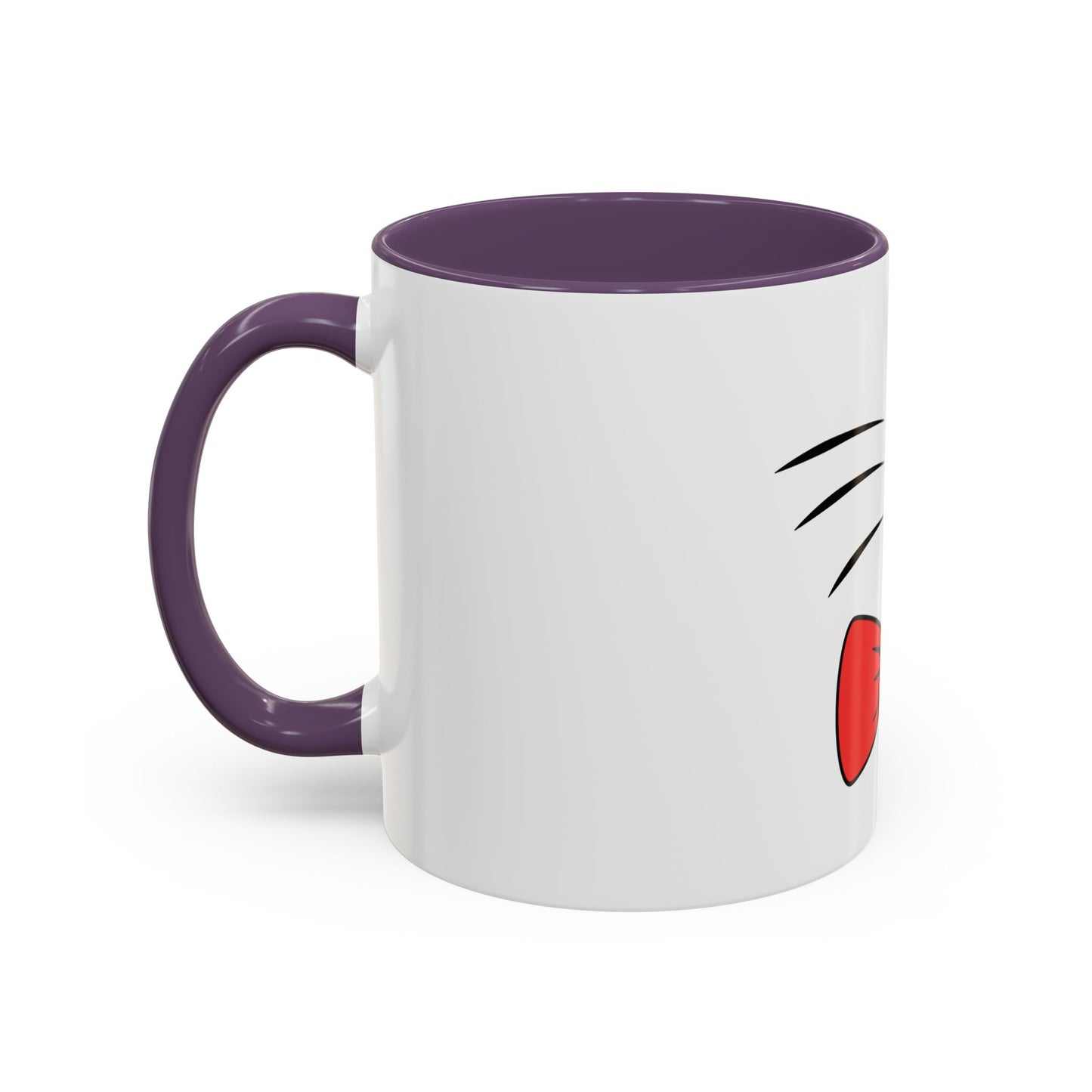 Whisker Sipper Cat Mug – Two-Tone Coffee Cup with Whisker Design