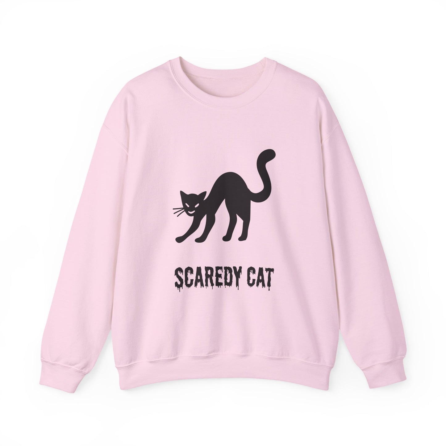 Scaredy Cat Sweatshirt – Arched Back Cat Crew Neck