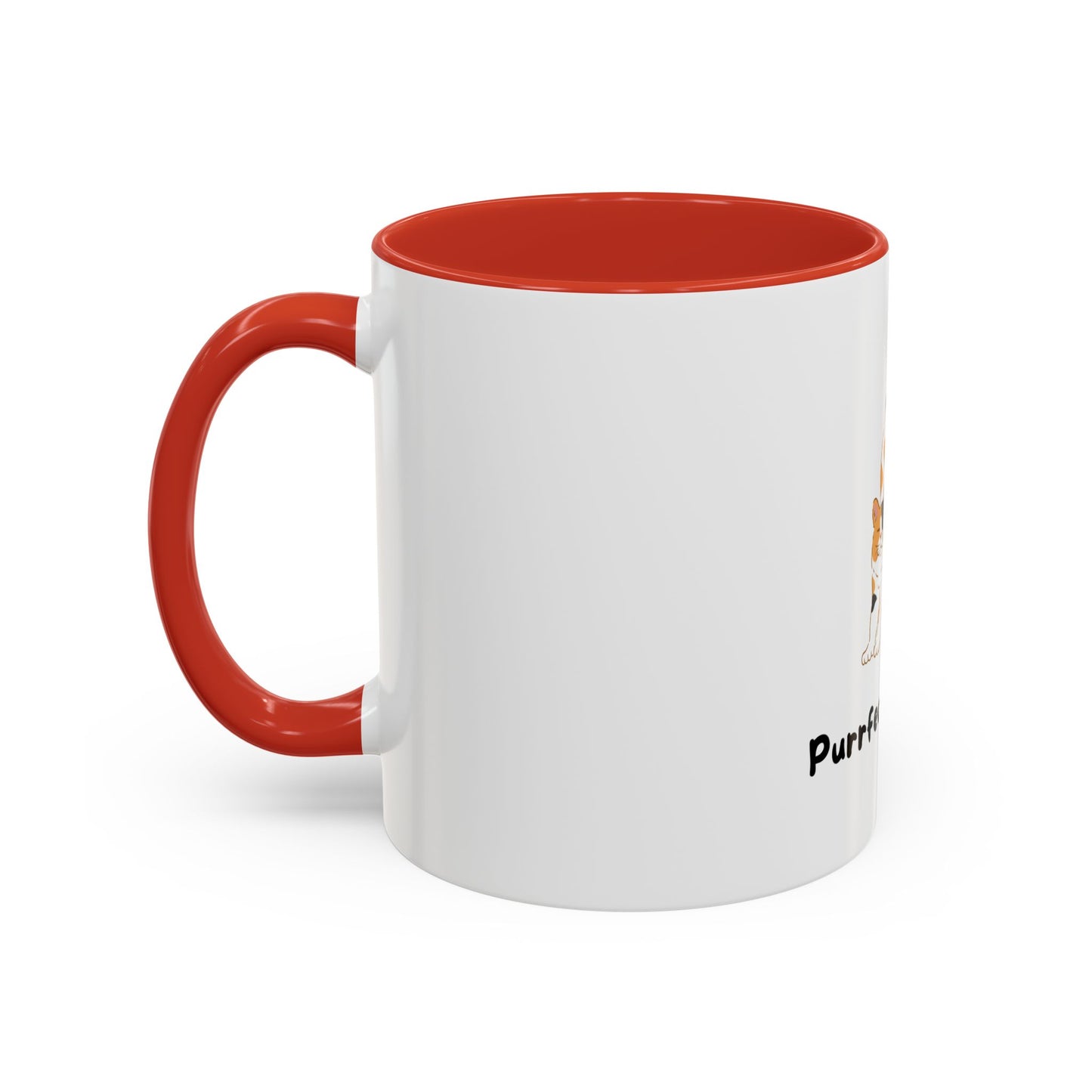 Purrfect Morning Cat Mug – Two-Tone Coffee Cup for Cat Lovers