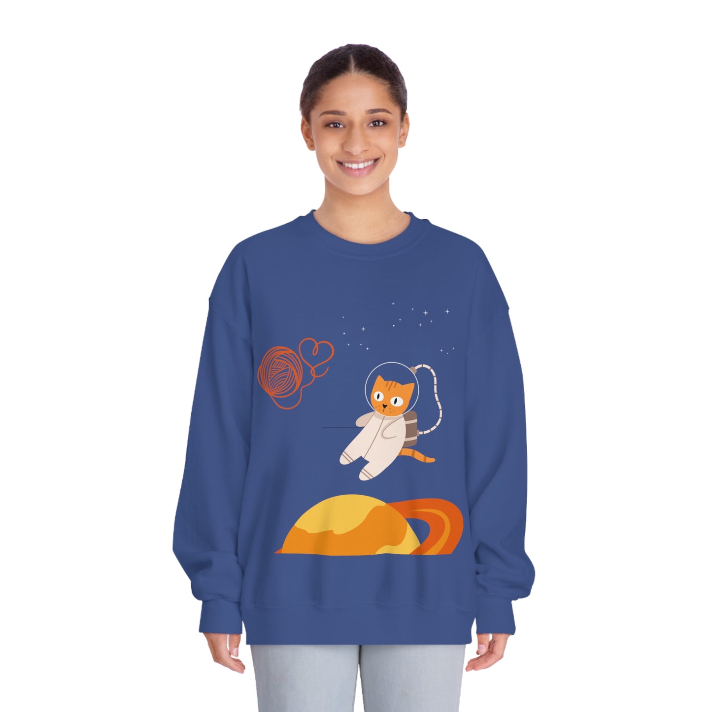 Lost in the Galaxy Sweatshirt – Cat in Space Crew Neck