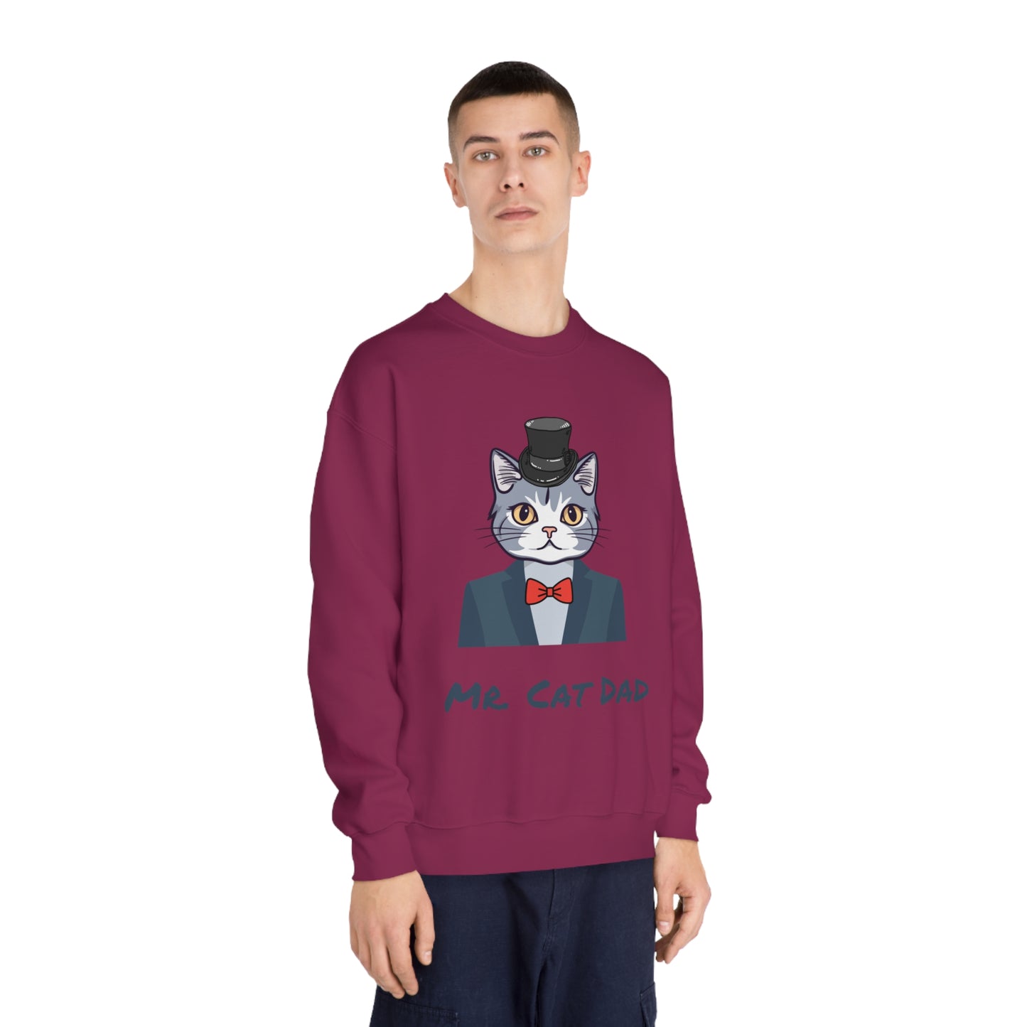 Mr. Cat Dad Sweatshirt – Logo Crew Neck for Cat Lovers
