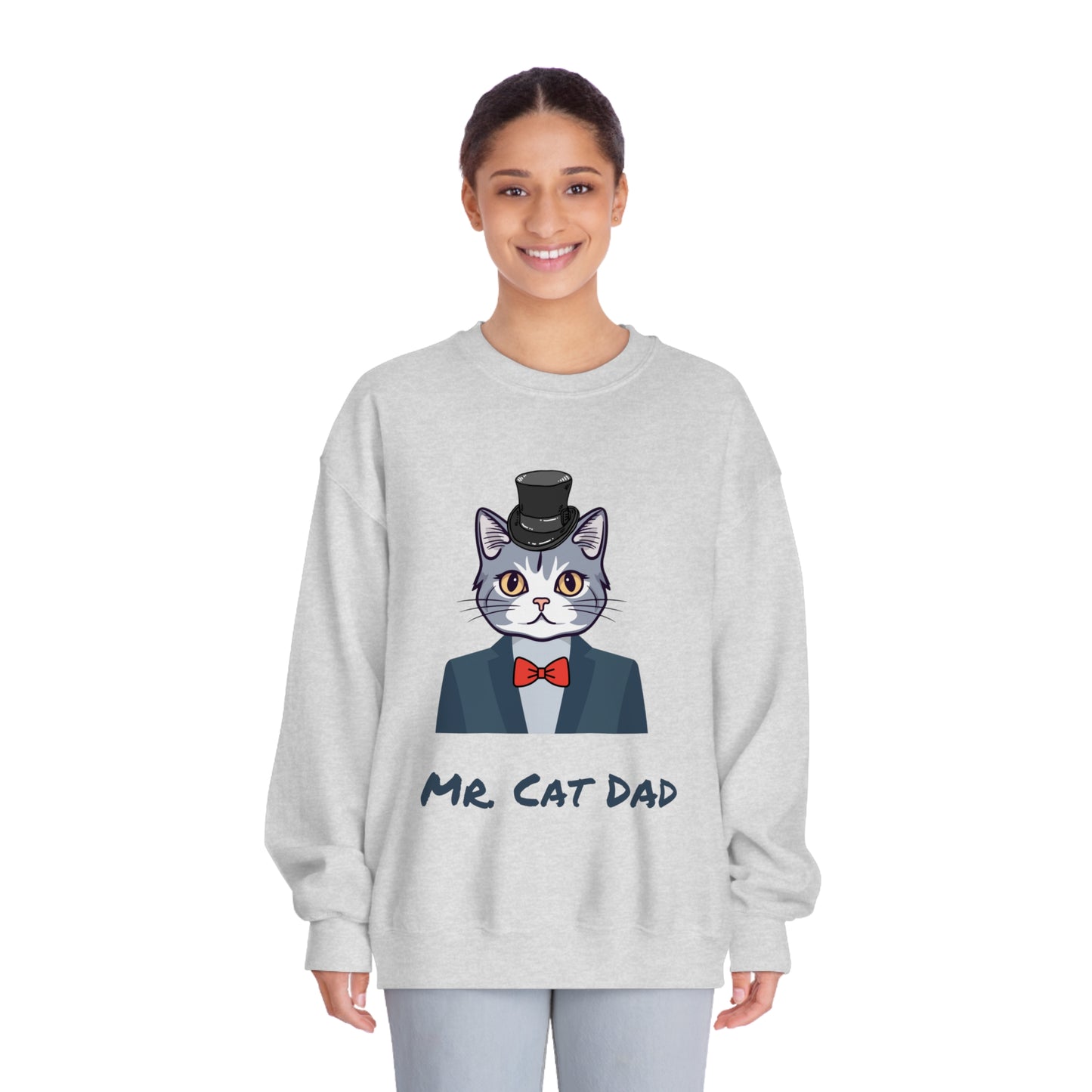 Mr. Cat Dad Sweatshirt – Logo Crew Neck for Cat Lovers
