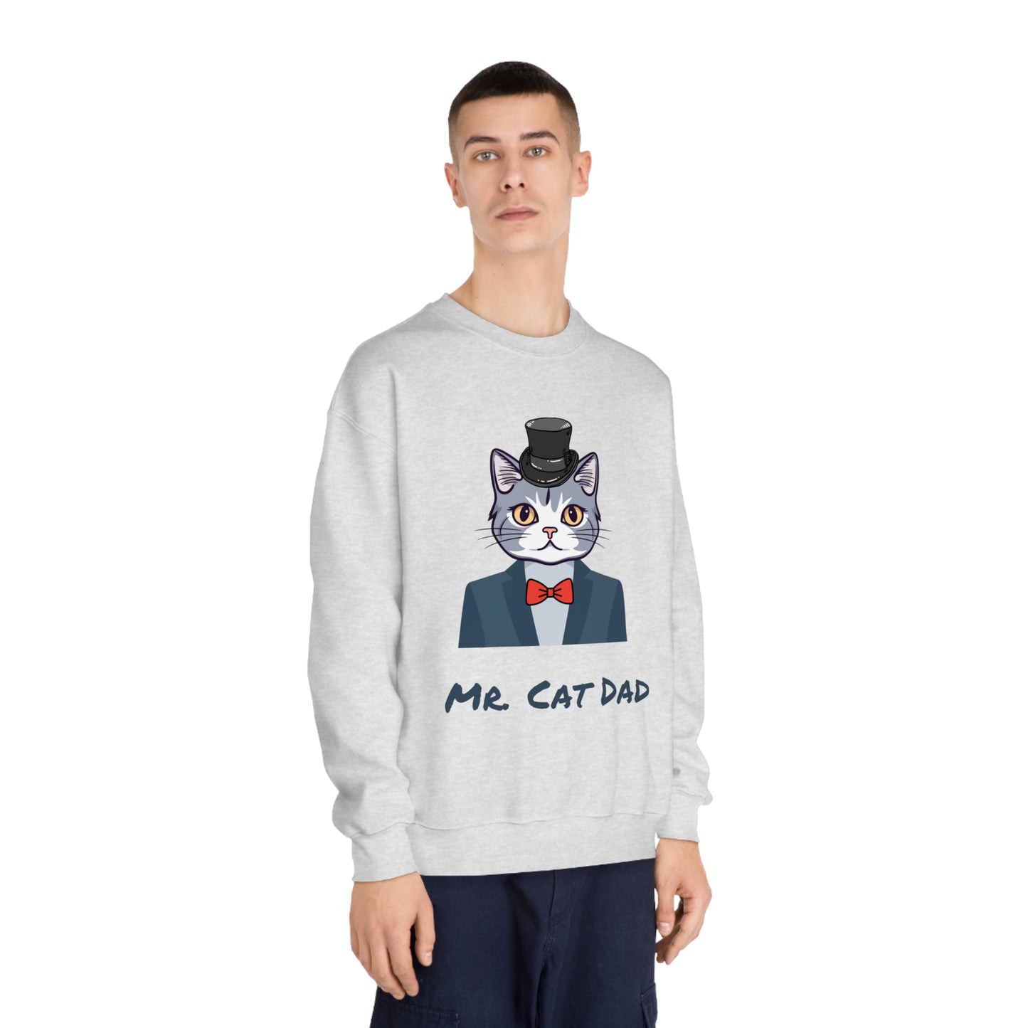 Mr. Cat Dad Sweatshirt – Logo Crew Neck for Cat Lovers
