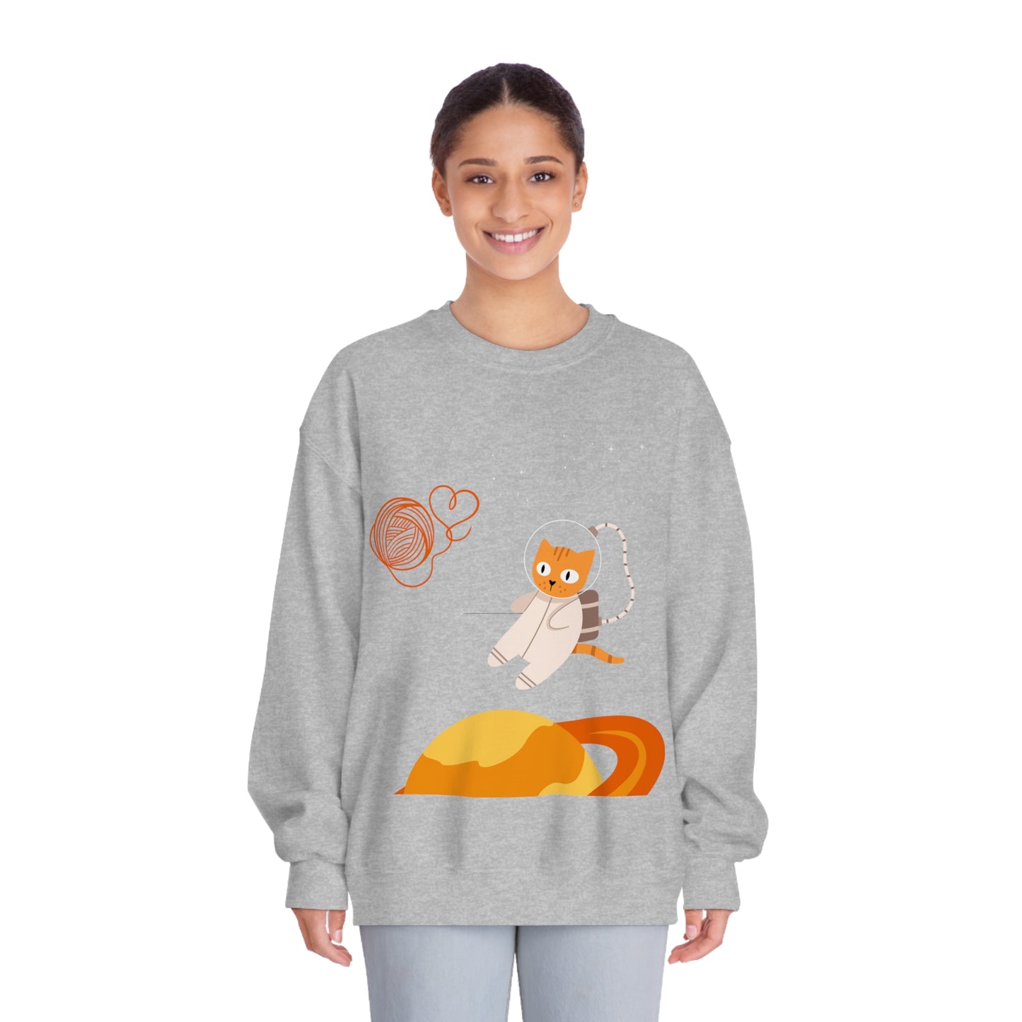 Lost in the Galaxy Sweatshirt – Cat in Space Crew Neck