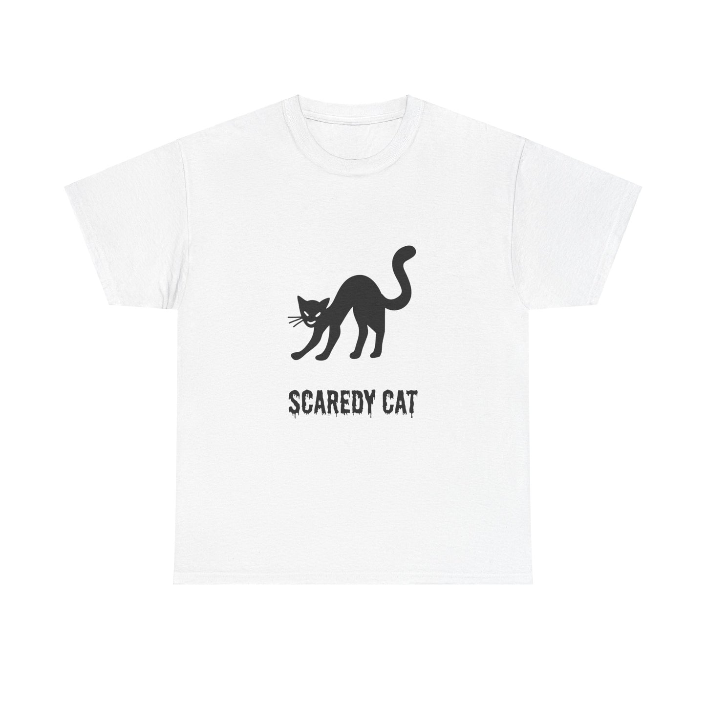 Scaredy Cat T-Shirt – Playful Cat Graphic Tee