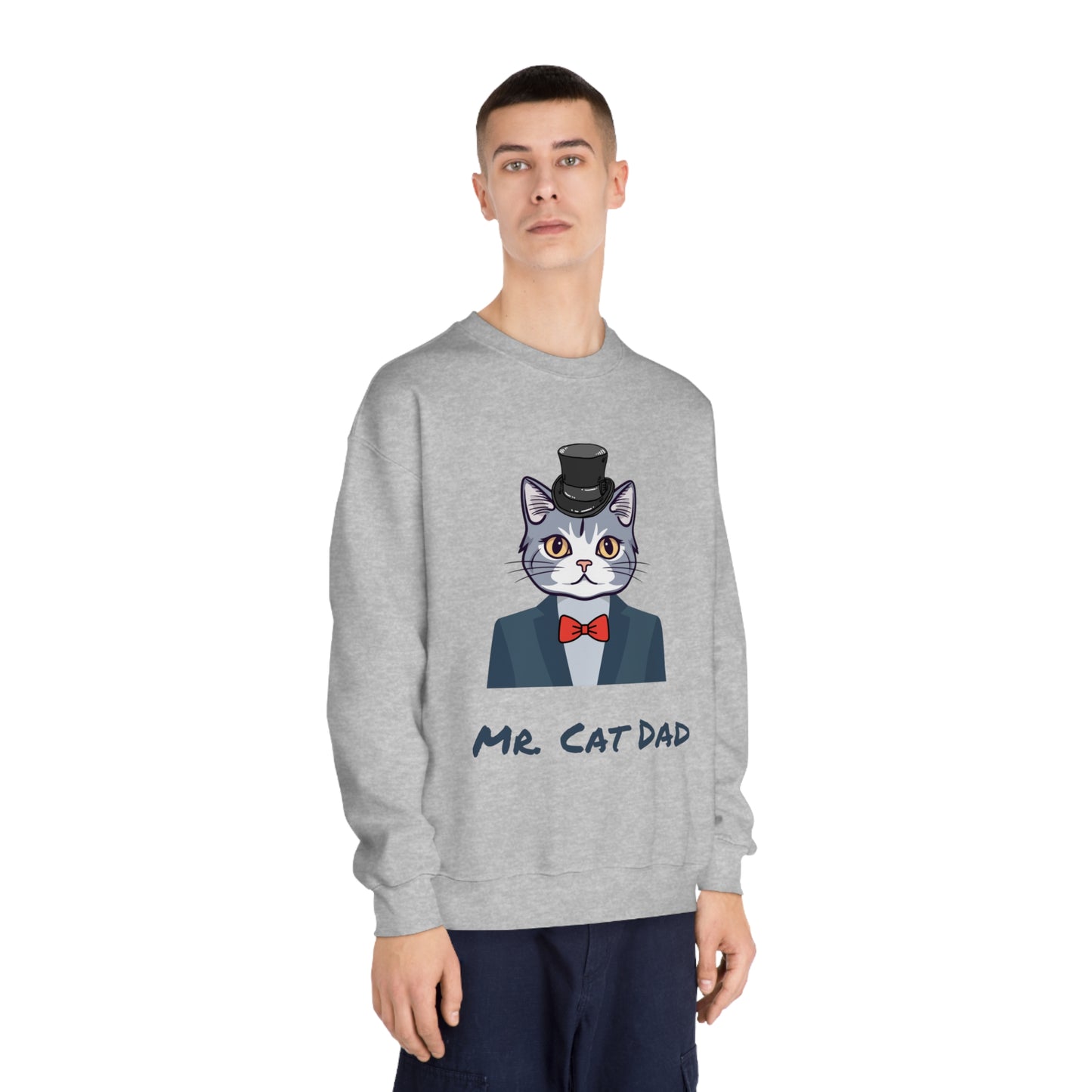 Mr. Cat Dad Sweatshirt – Logo Crew Neck for Cat Lovers