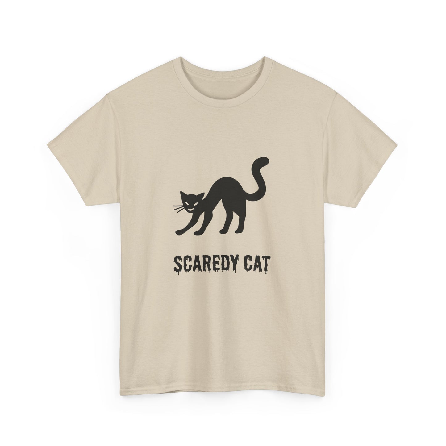 Scaredy Cat T-Shirt – Playful Cat Graphic Tee