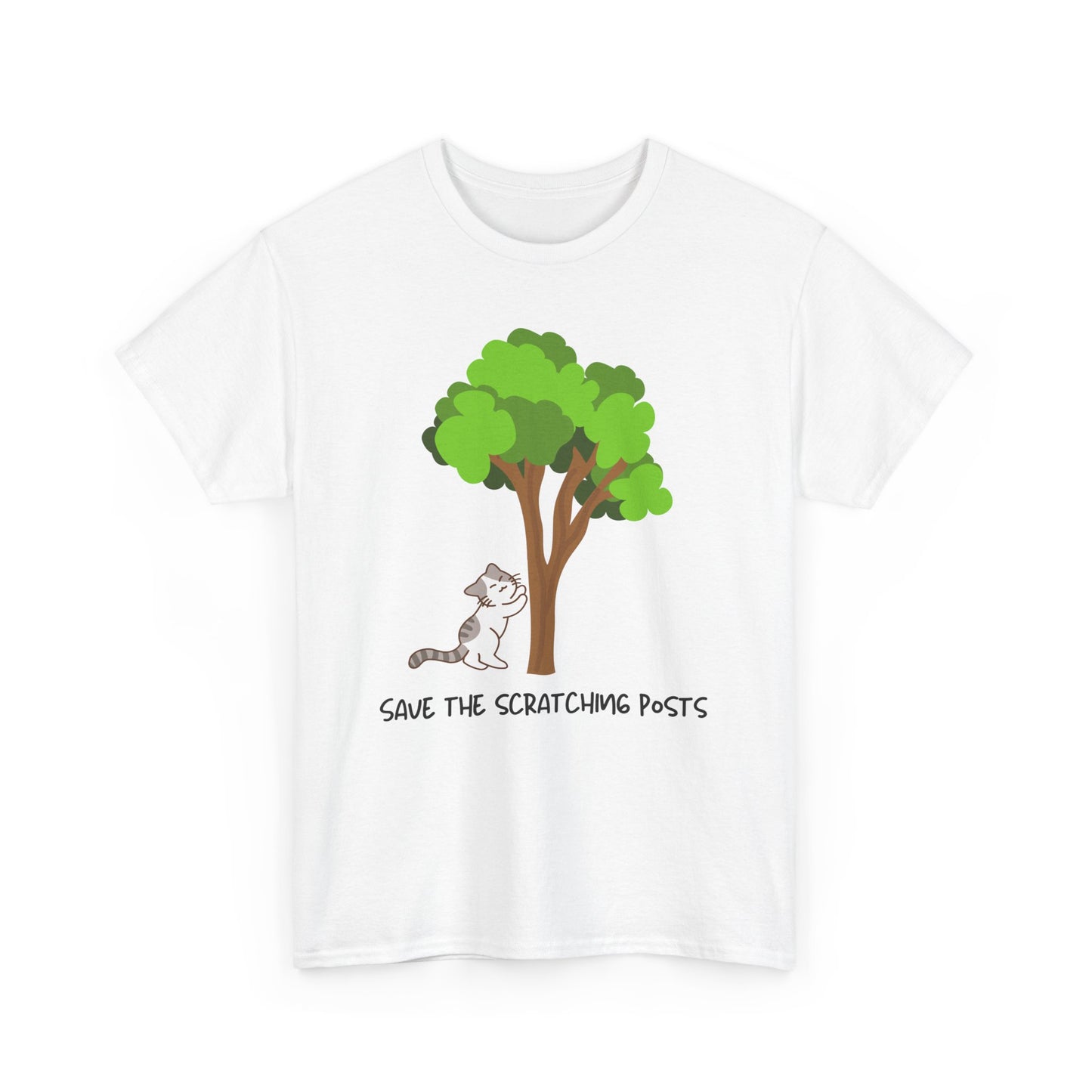 Tree Scratcher T-Shirt – Cat + Nature Lovers Earth Day Tee