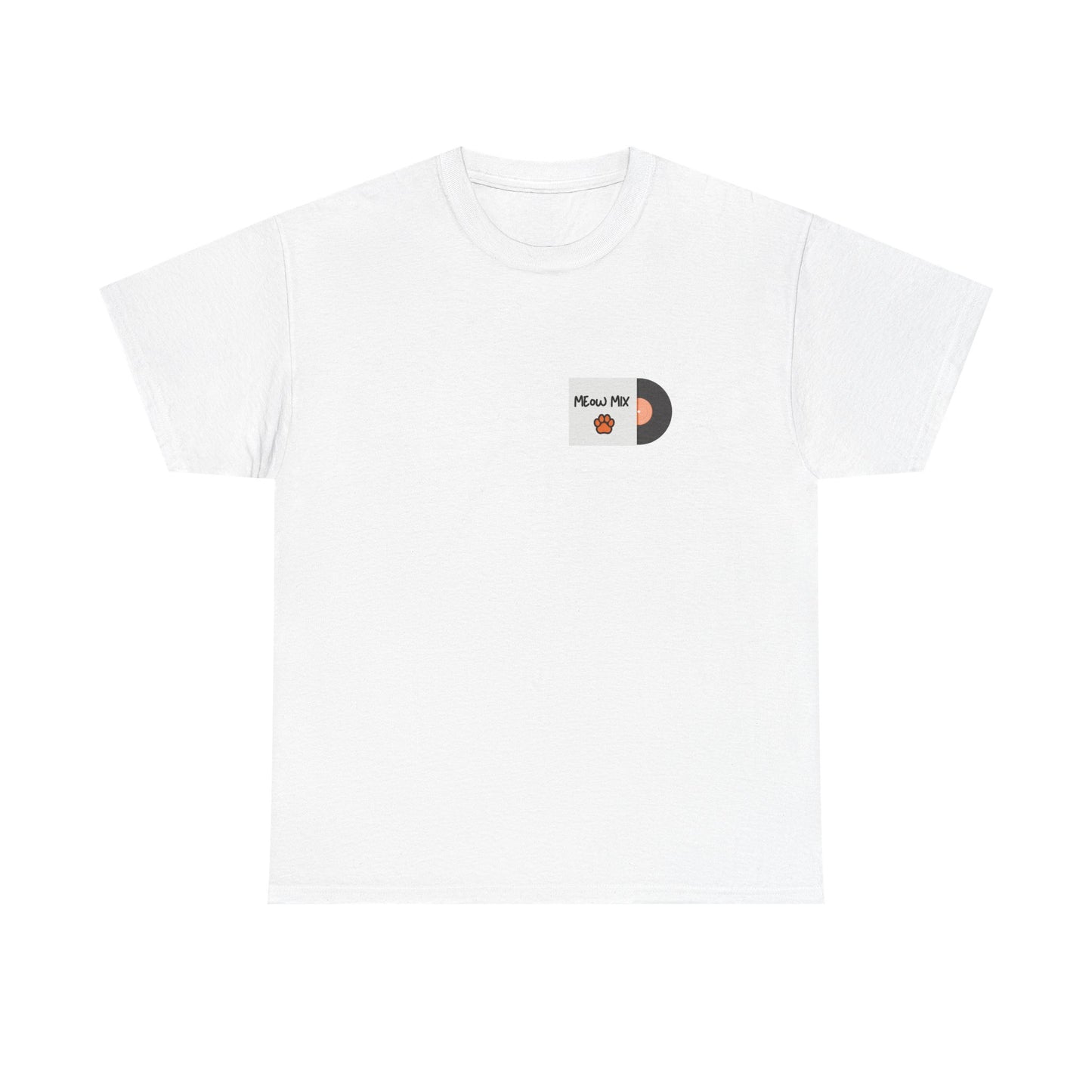 Meow Mix T-Shirt – Cat on Record Player Music Tee