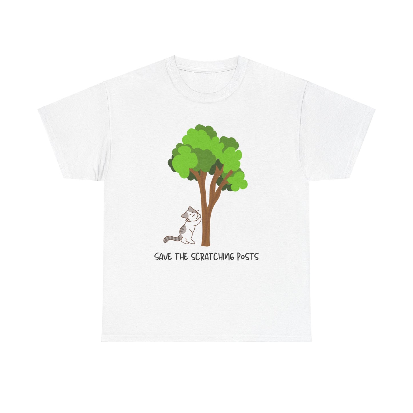 Tree Scratcher T-Shirt – Cat + Nature Lovers Earth Day Tee