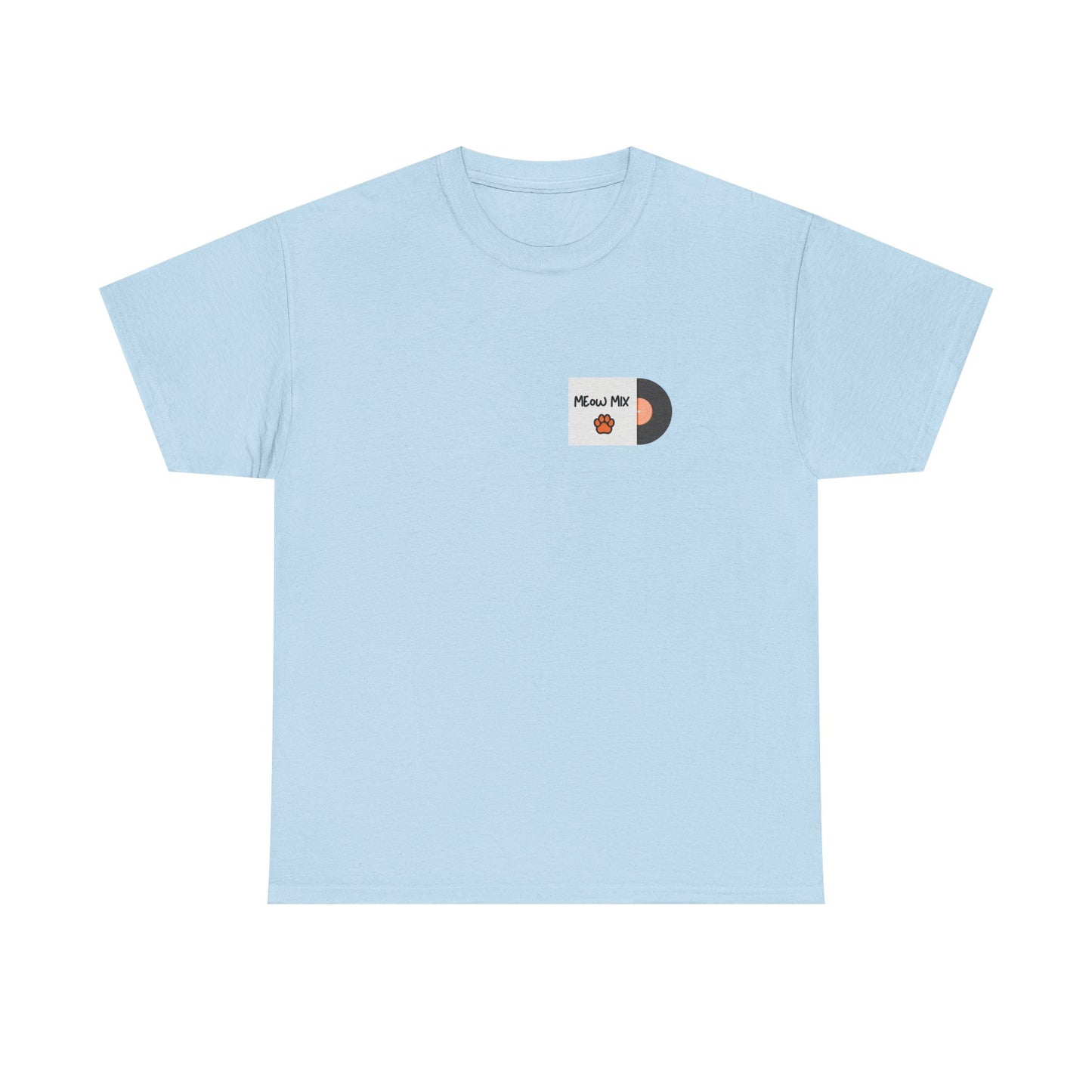 Meow Mix T-Shirt – Cat on Record Player Music Tee