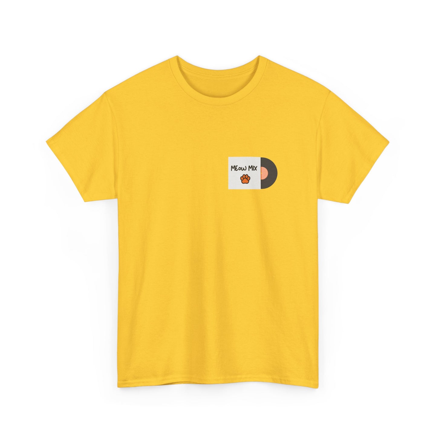 Meow Mix T-Shirt – Cat on Record Player Music Tee