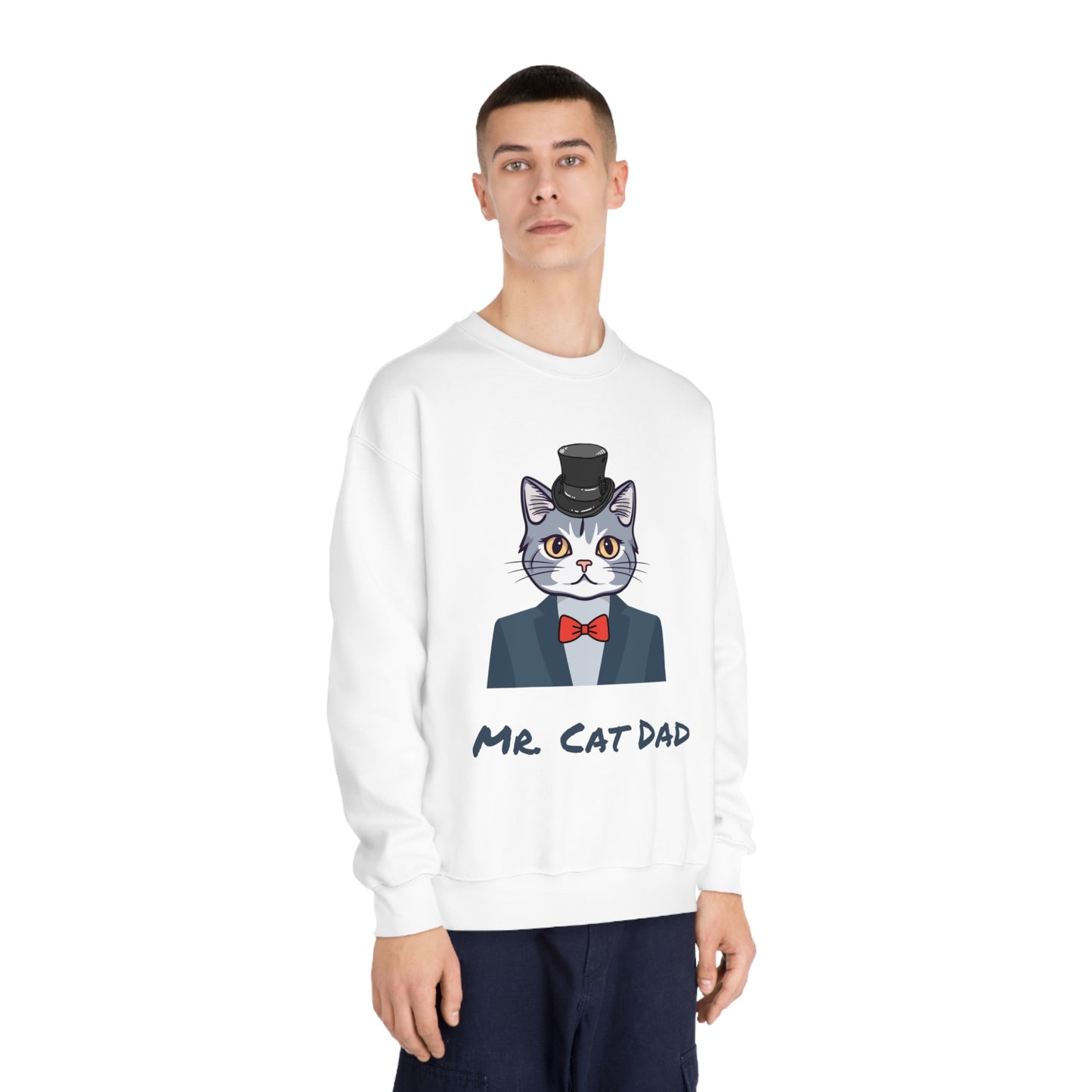 Mr. Cat Dad Sweatshirt – Logo Crew Neck for Cat Lovers