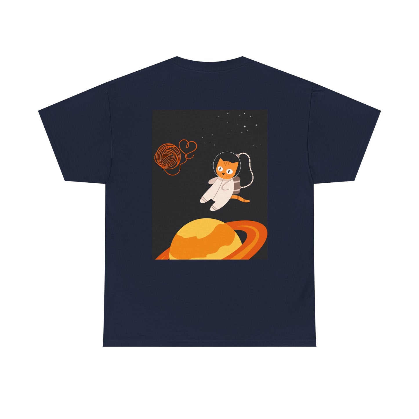 Lost in the Galaxy T-Shirt – Floating Space Cat Yarn Tee