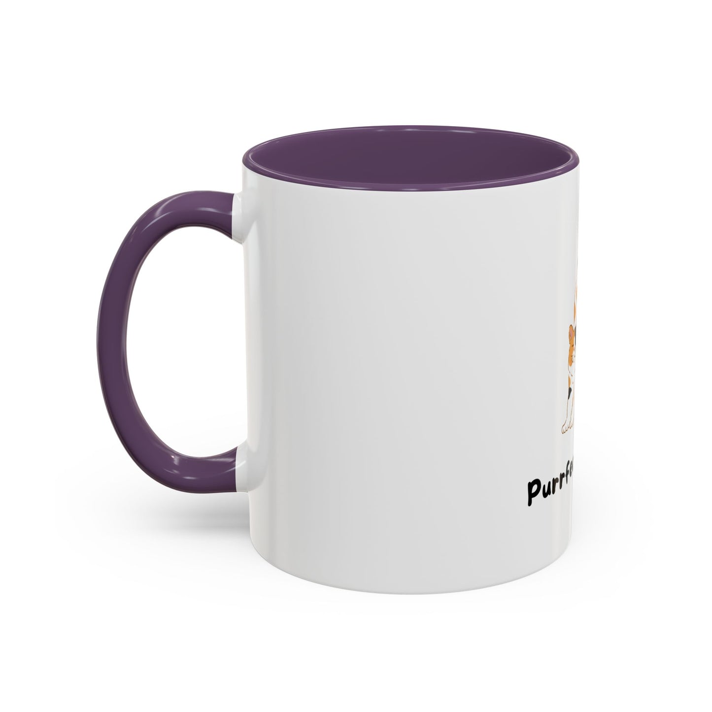 Purrfect Morning Cat Mug – Two-Tone Coffee Cup for Cat Lovers
