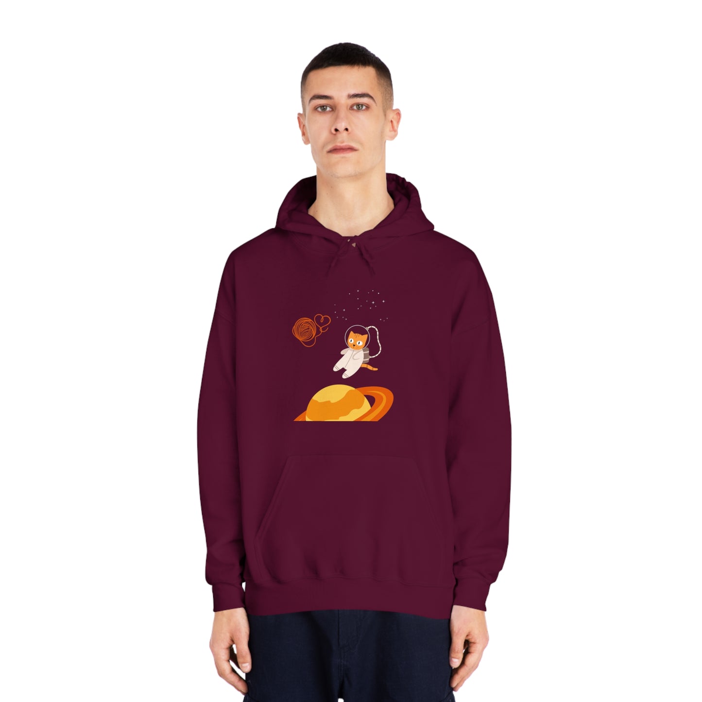 Lost in the Galaxy Hoodie – Space Cat-Inspired Sweatshirt