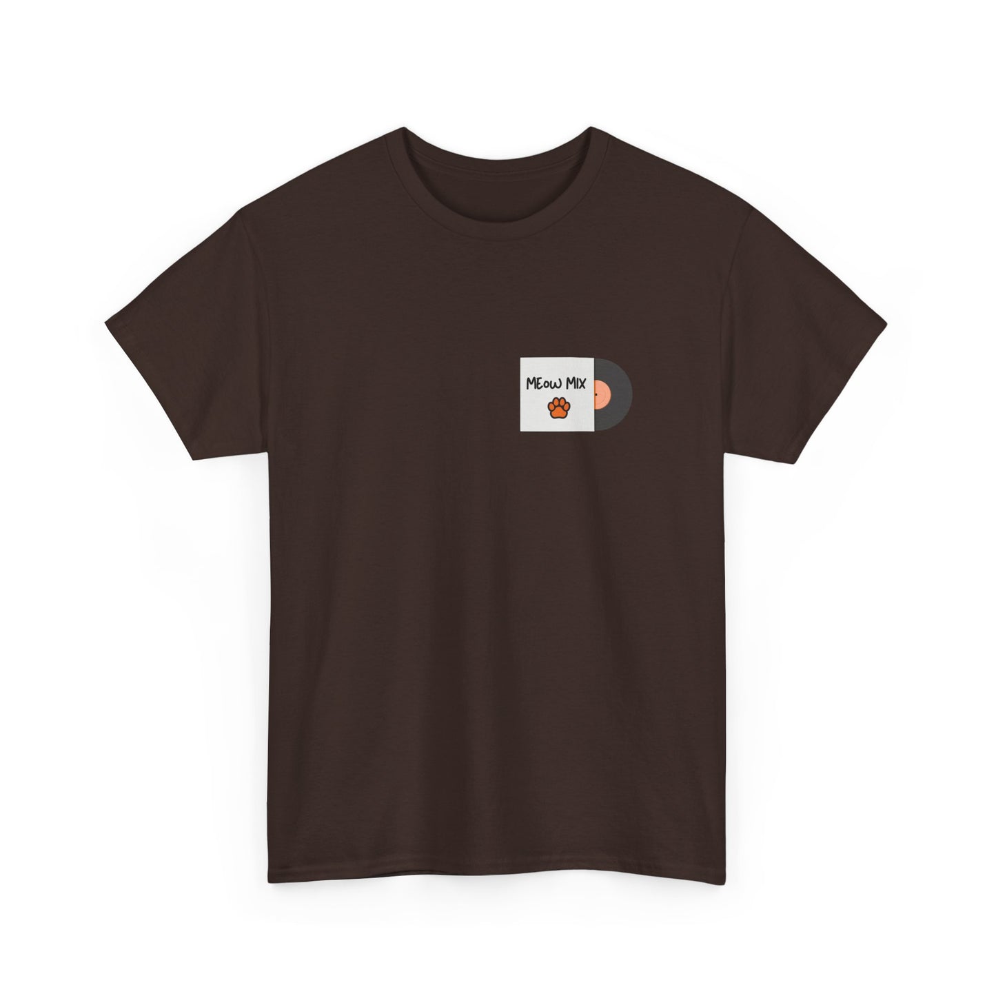 Meow Mix T-Shirt – Cat on Record Player Music Tee
