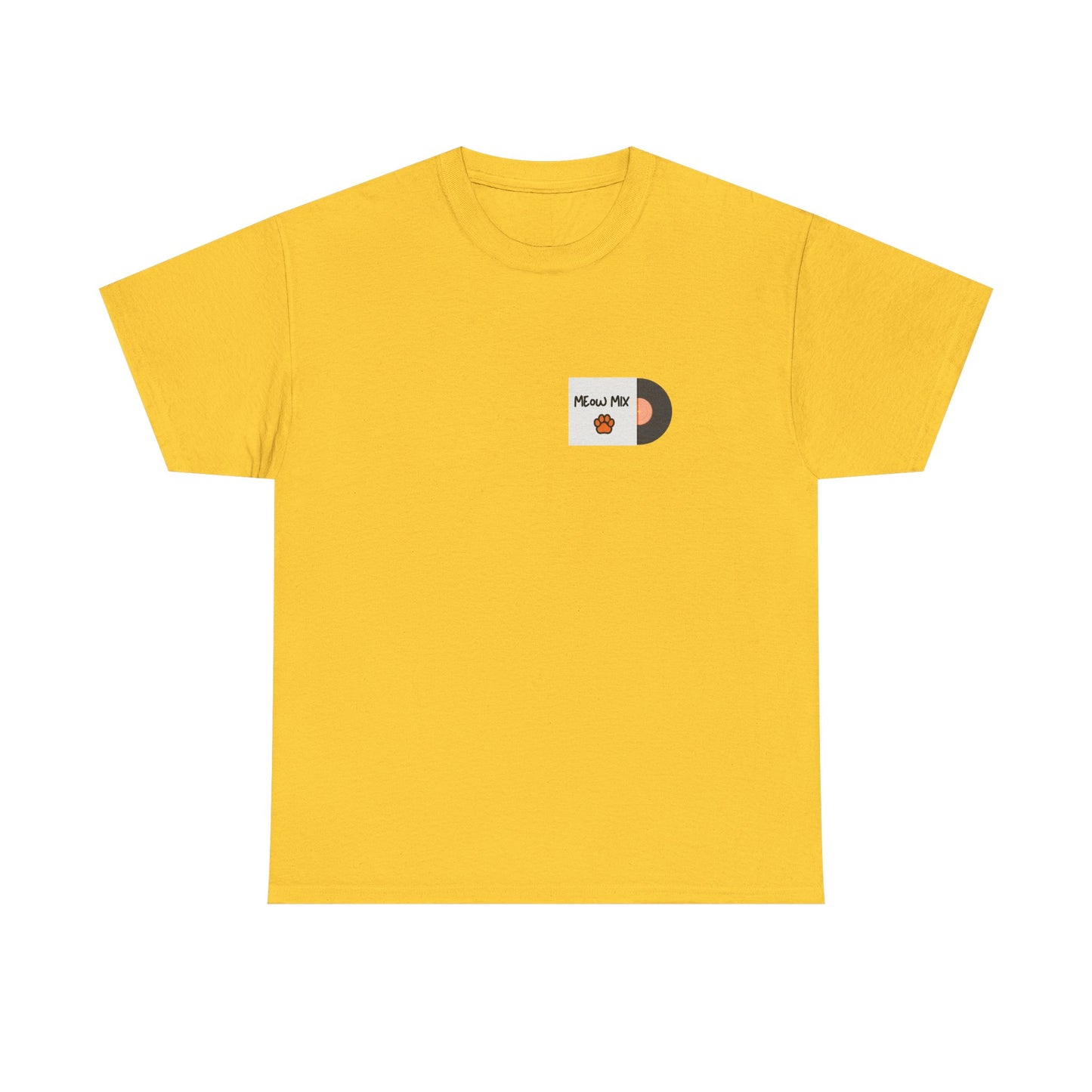 Meow Mix T-Shirt – Cat on Record Player Music Tee