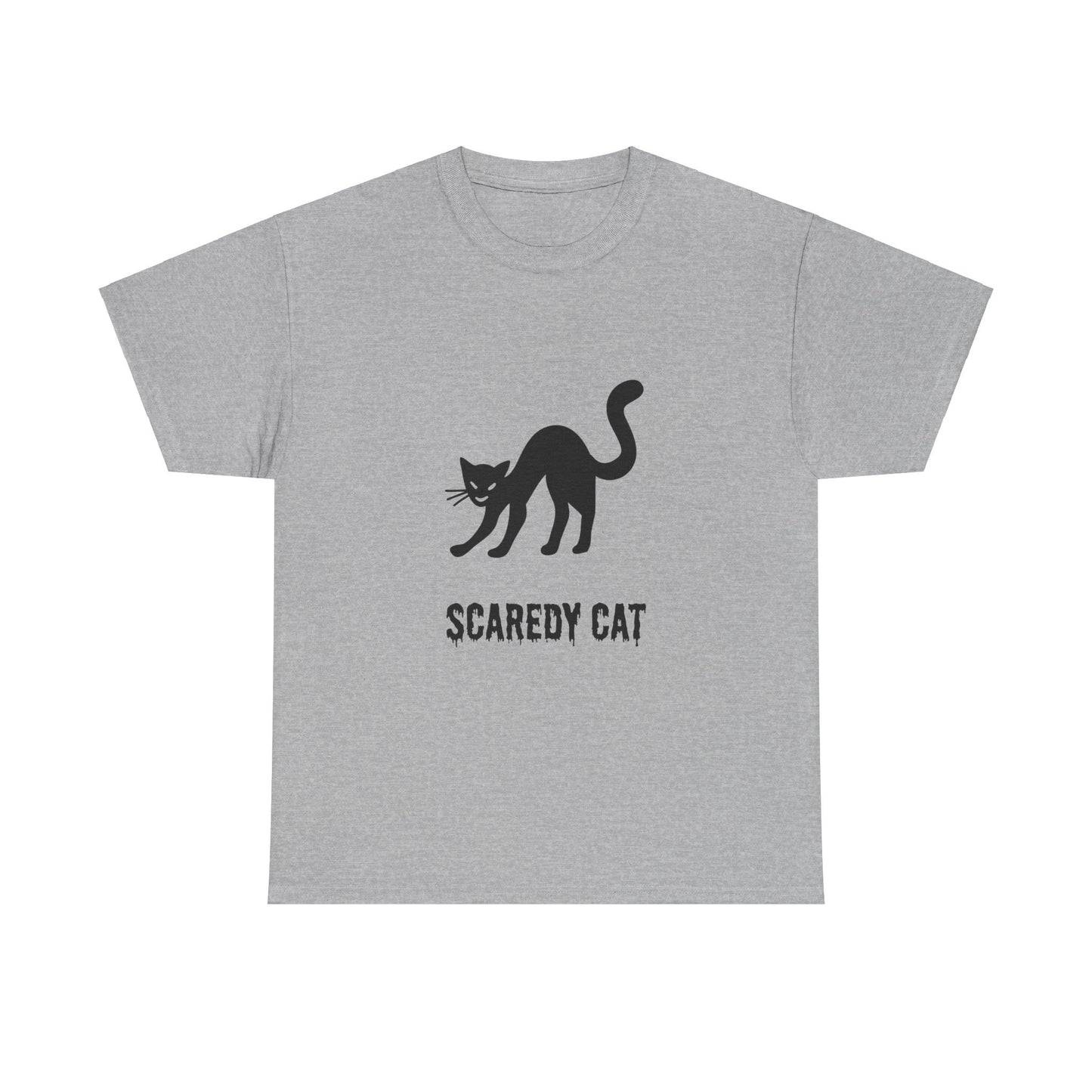 Scaredy Cat T-Shirt – Playful Cat Graphic Tee